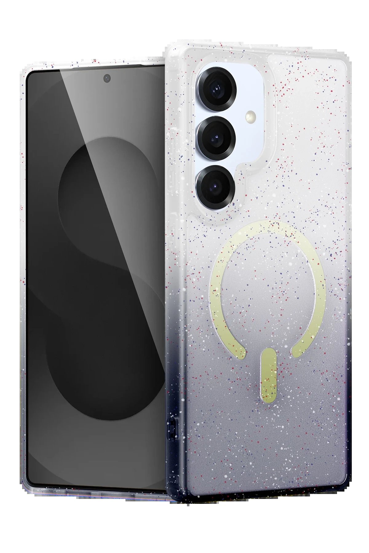 Samsung Galaxy S25 Plus Pummel Shiny Magsafe Kapak - Siyah-(5796)