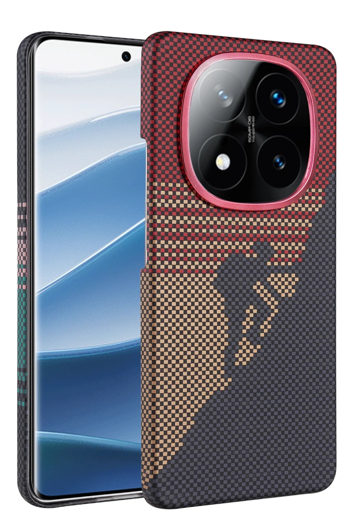 Xiaomi Redmi Note 14 Pro 5G Vega Magsafe Kapak - Kırmızı-(5796)