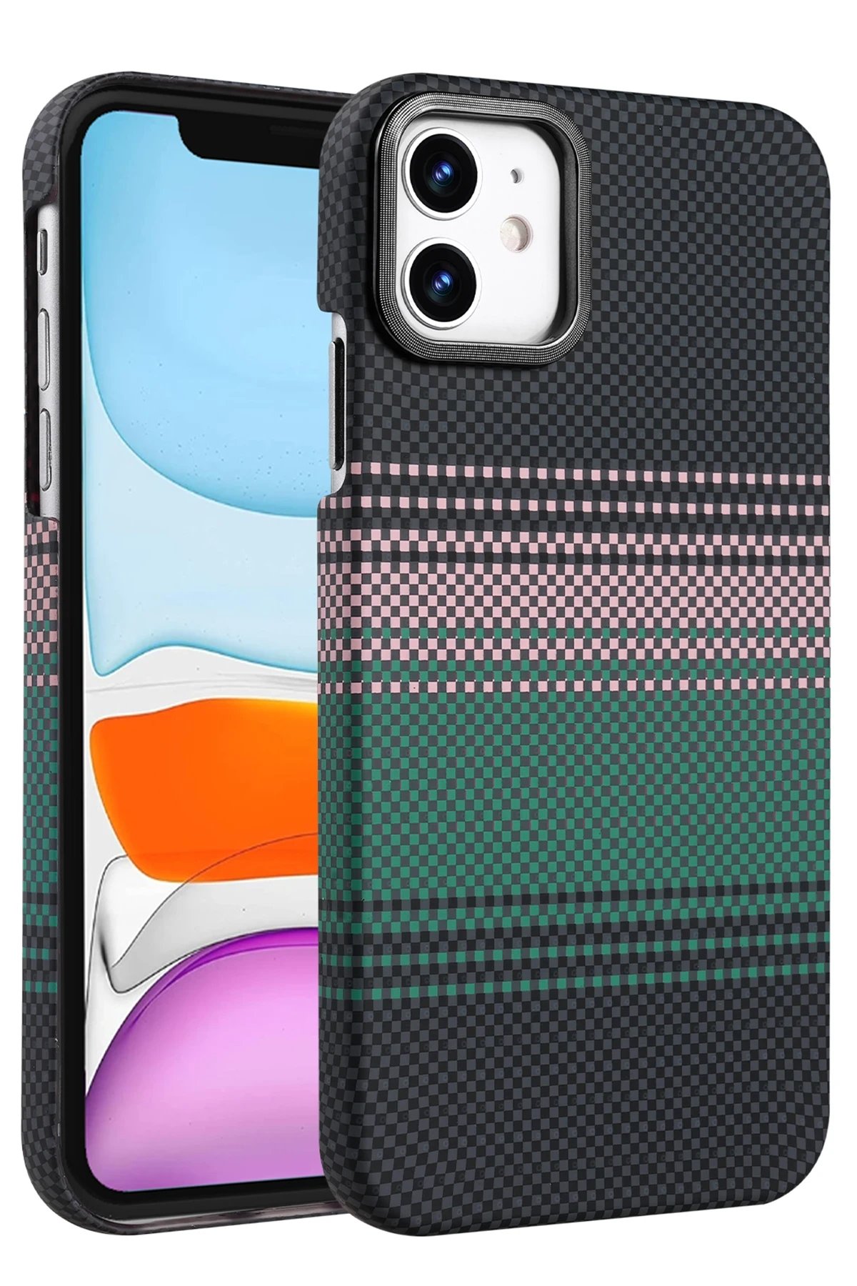 Apple iPhone 11 Vega Magsafe Kapak - Yeşil-(5796)