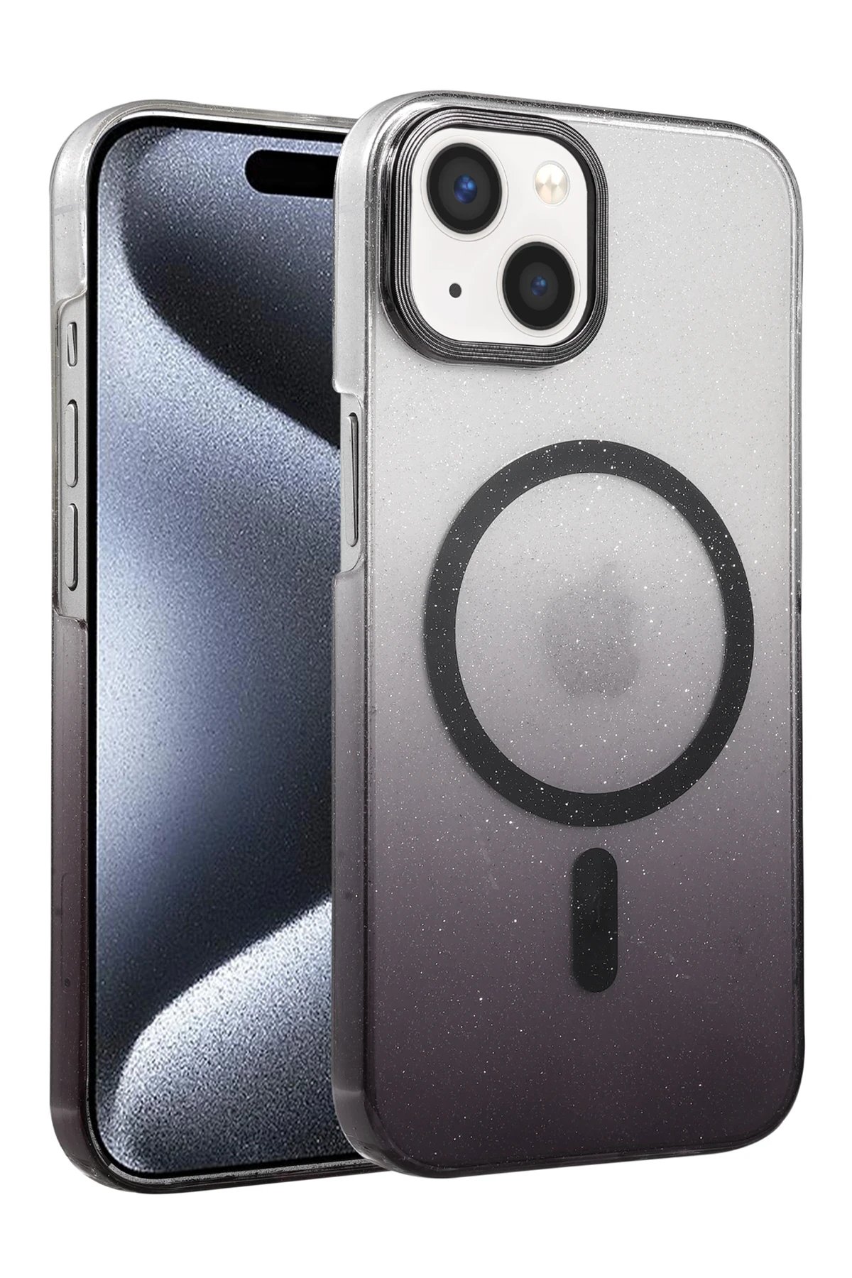 Apple iPhone 14 Glossy Magsafe Kapak - Siyah-(5796)