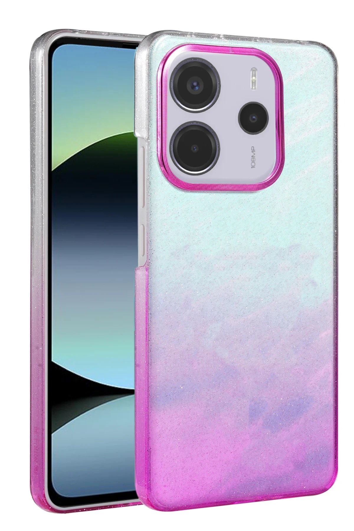 Xiaomi Redmi Note 14 4G Glossy Kapak - Mor-(5796)