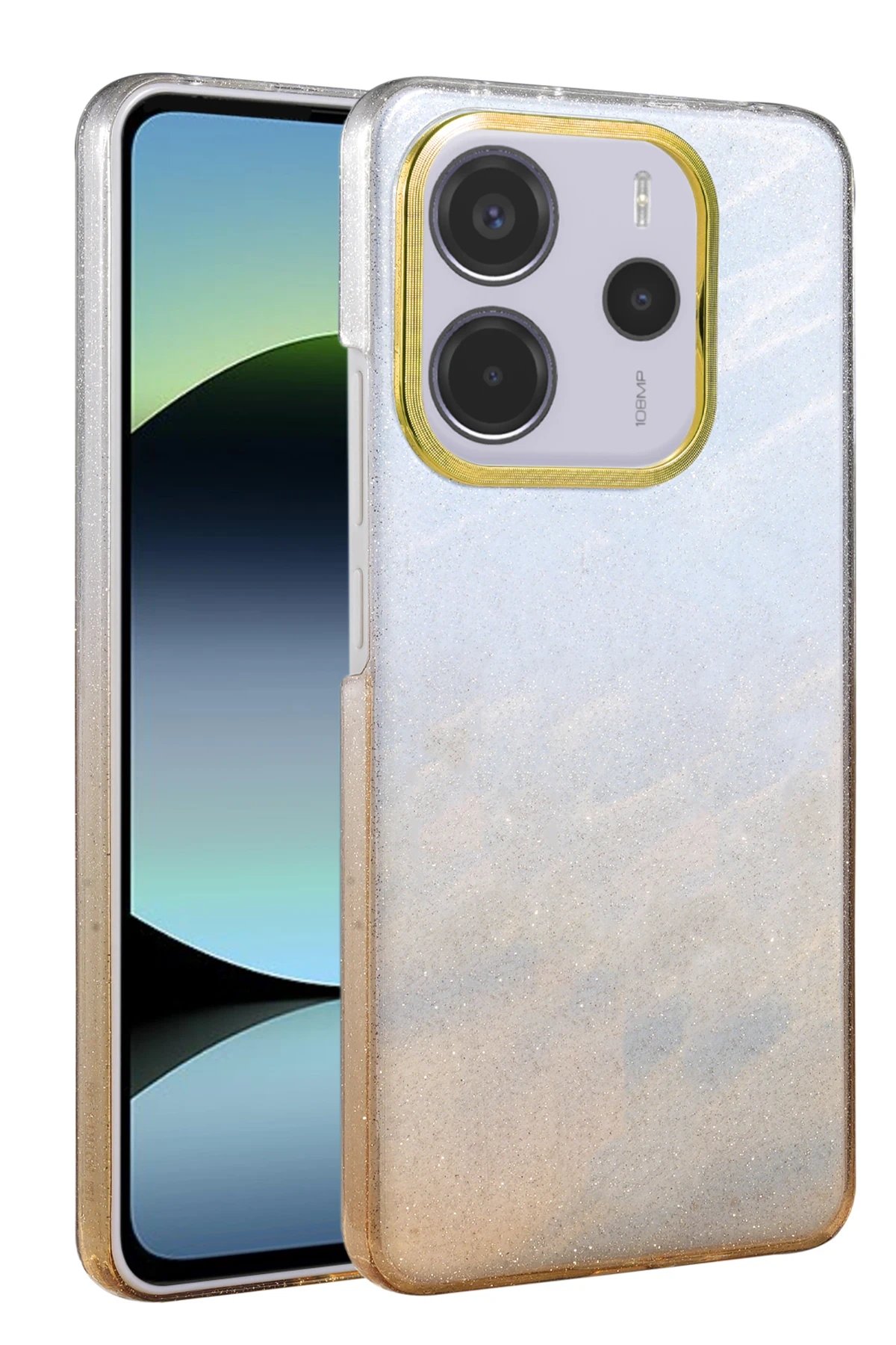 Xiaomi Redmi Note 14 4G Glossy Kapak - Çöl Titanyum-(5796)