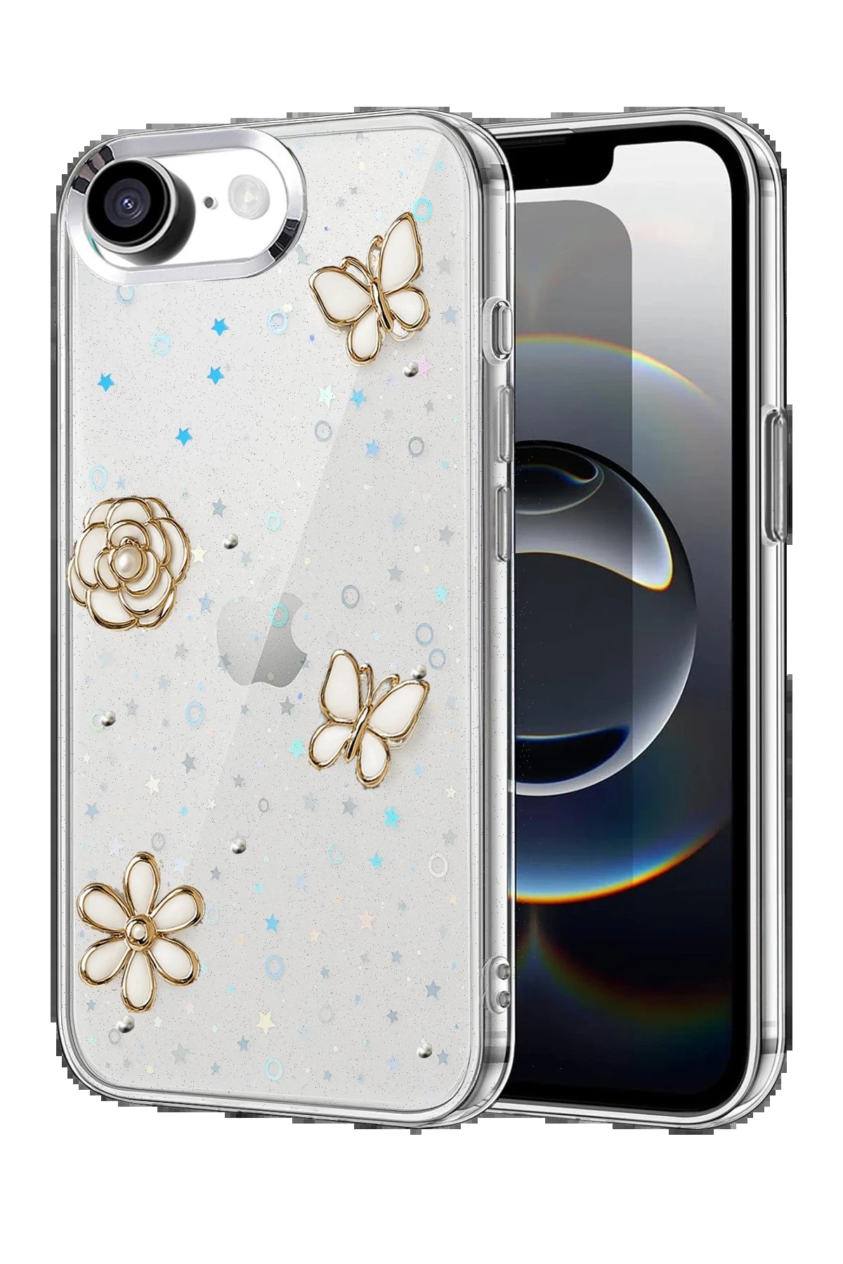 Apple iPhone 16E Fiyonk Desenli Kapak - Desen 2-(5796)