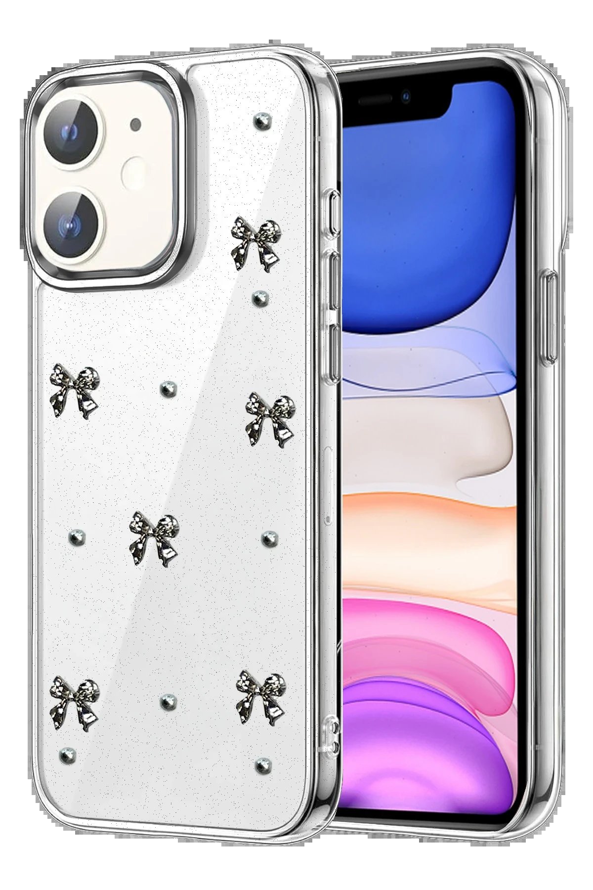 Apple iPhone 12 Fiyonk Desenli Kapak - Desen 10-(5796)