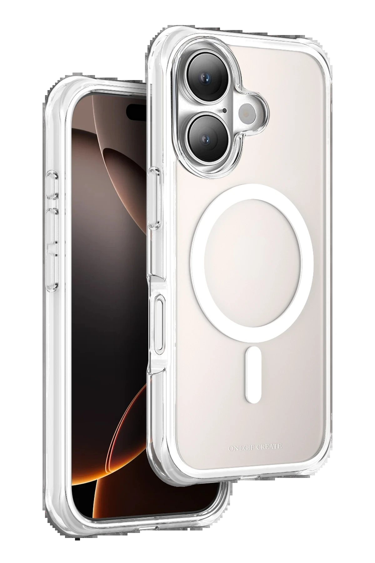 Apple iPhone 16 Hulk Magsafe Kapak - Beyaz-(5796)