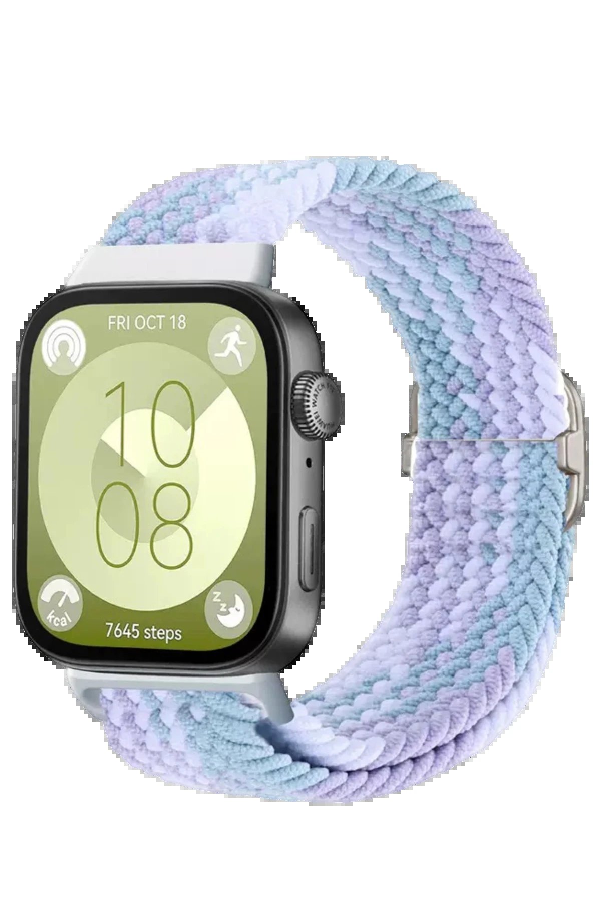 Huawei Fit 4 Star Kordon - Lila-Beyaz-(5796)