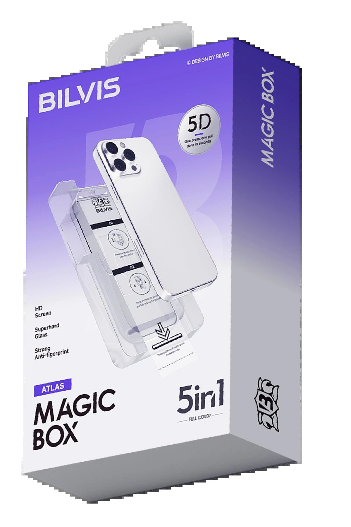 Apple iPhone 11 Bilvis 5in1 3D Magic Cam Ekran Koruyucu - Siyah-(5796)