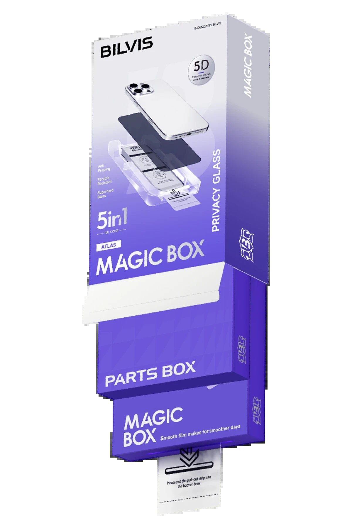 Bilvis 5in1 5D Magic Hayalet Cam Ekran Koruyucu✅Gizlilik Koruması: Kişisel