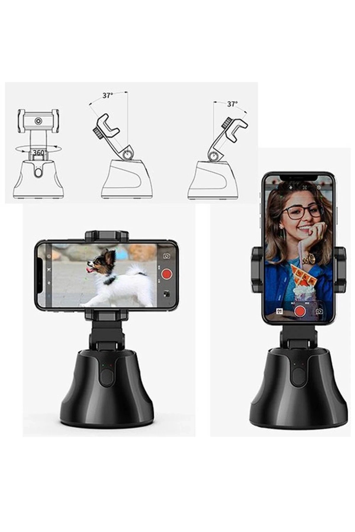 Apai Genie 360 Derece Takip Etme Özellikli Selfie Gimbal✅ 360° Otomatik Dönüş ÖzelliğiYatay eksende tam tur dönebilir