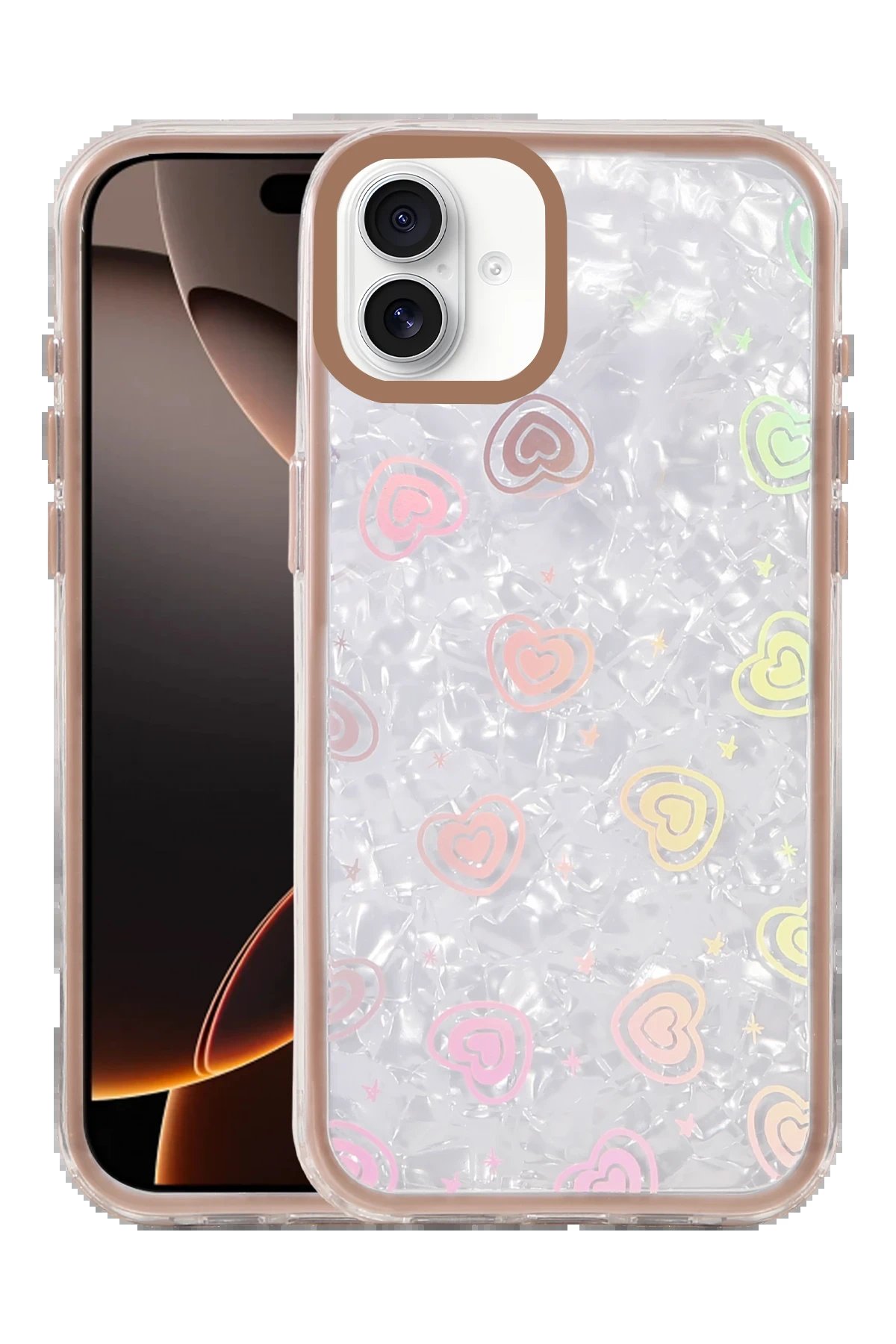 Apple iPhone 16 Lumi Desenli Kapak - Çöl Titanyum-(5796)