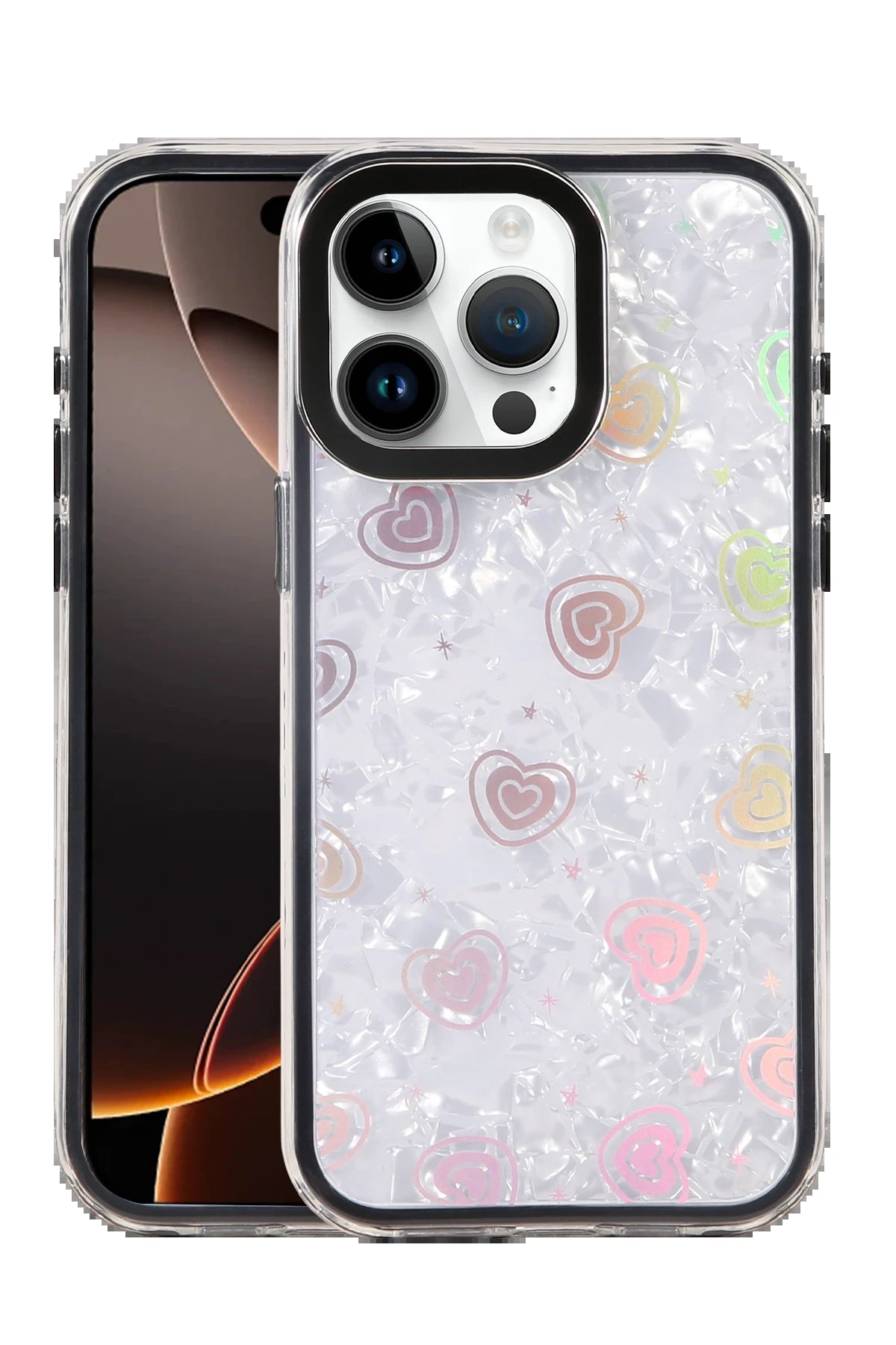 Apple iPhone 16 Pro Max Lumi Desenli Kapak - Siyah-(5796)