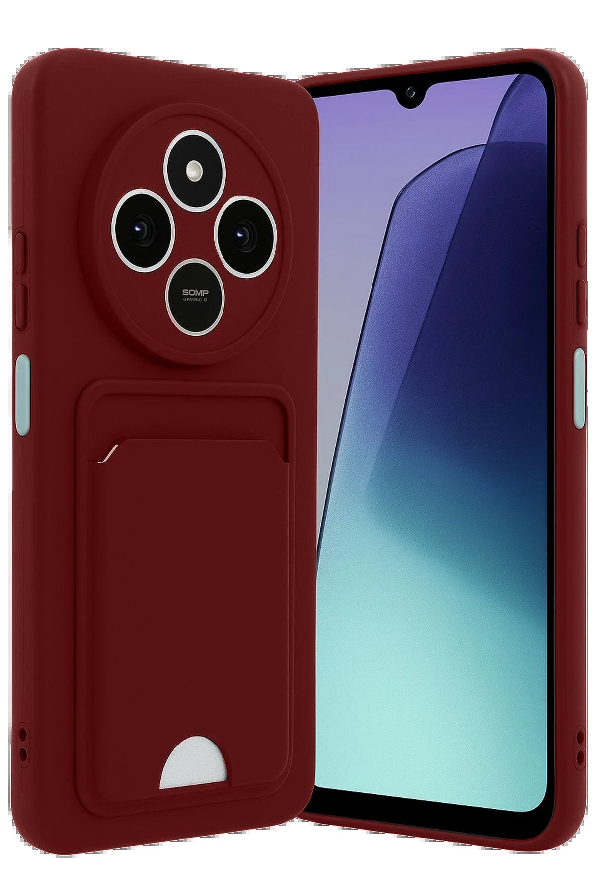 Xiaomi Redmi 14C Kelvin Kartvizitli Silikon - Bordo-(5796)