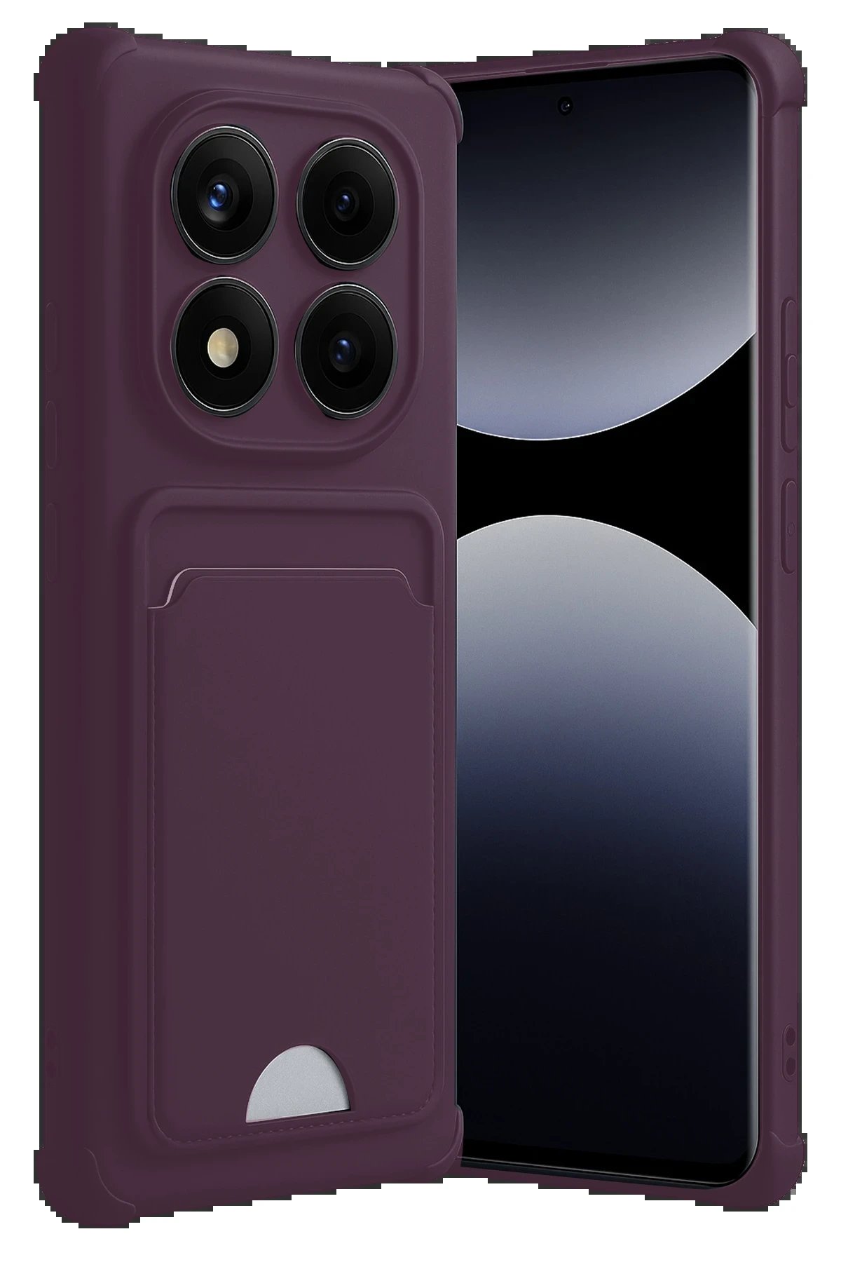 Xiaomi Redmi Note 14 Pro 4G Kelvin Kartvizitli Silikon - Derin Mor-(5796)