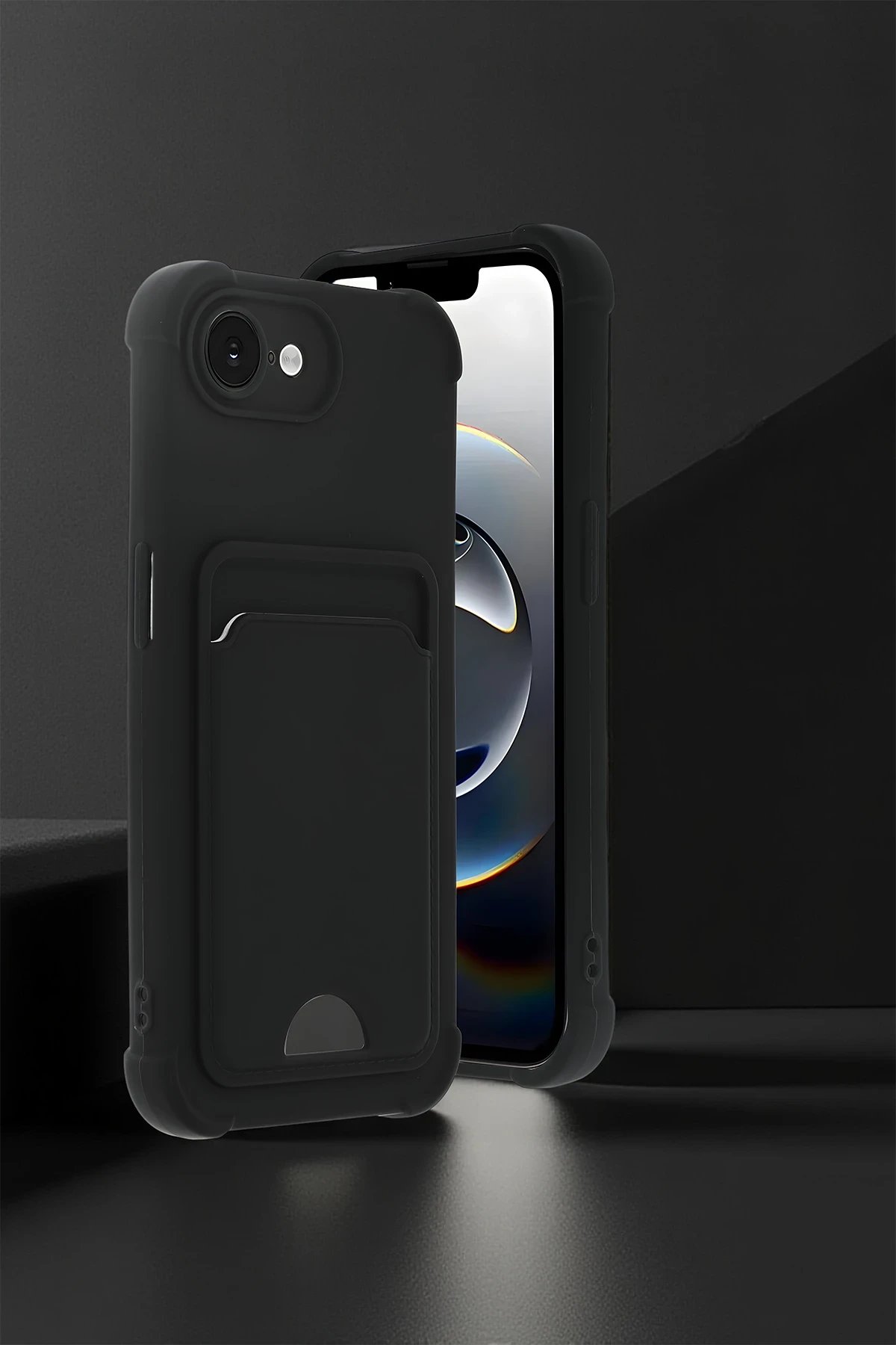 Apple iPhone 16E Kelvin Kartvizitli Silikon - Koyu Yeşil-(5796)