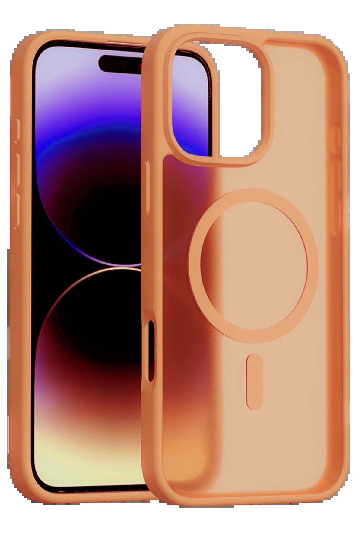 iPhone 16 Pro Jota Magsafe Kapak - Turuncu-(5796)