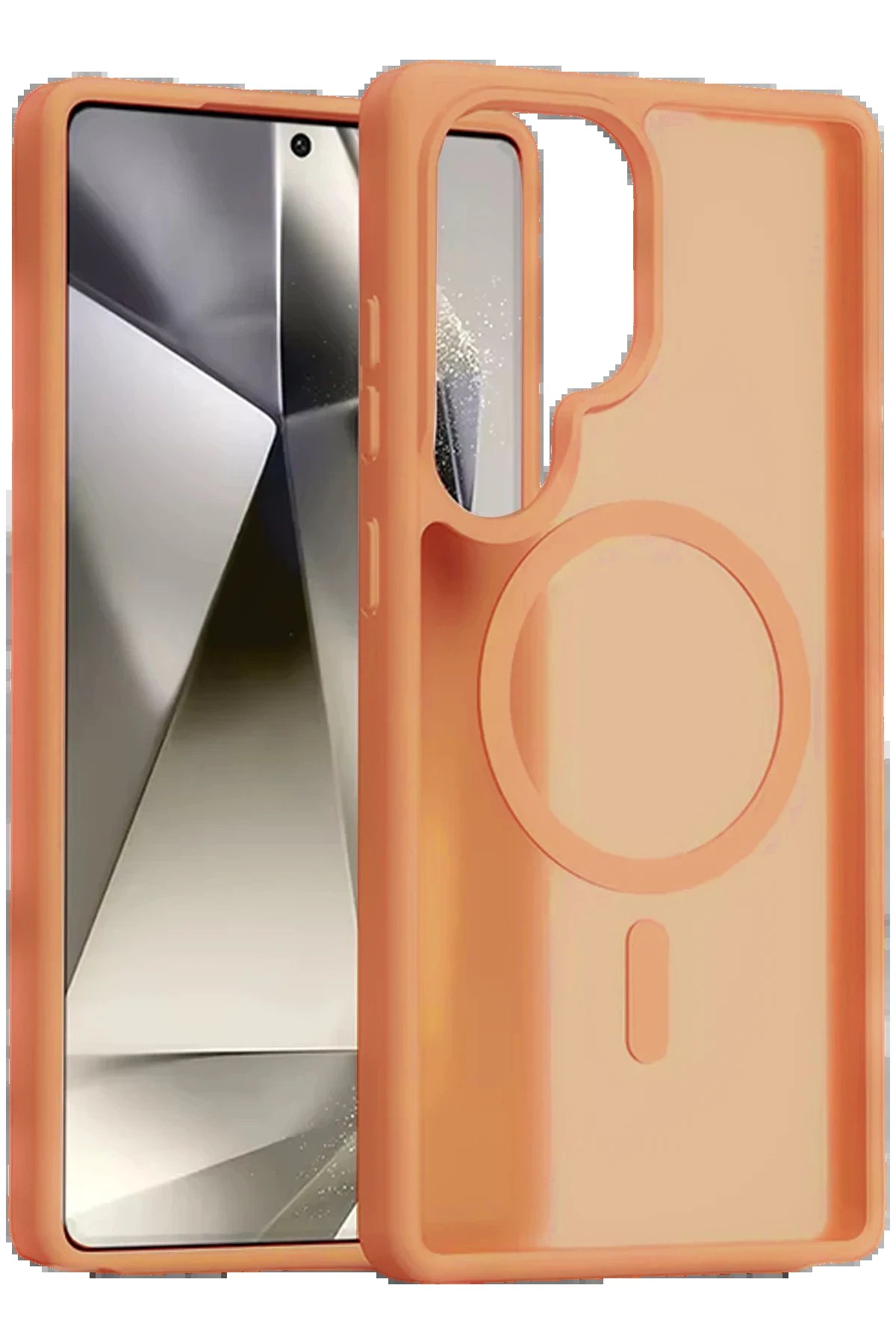 Samsung Galaxy S25 Ultra Jota Magsafe Kapak - Turuncu-(5796)