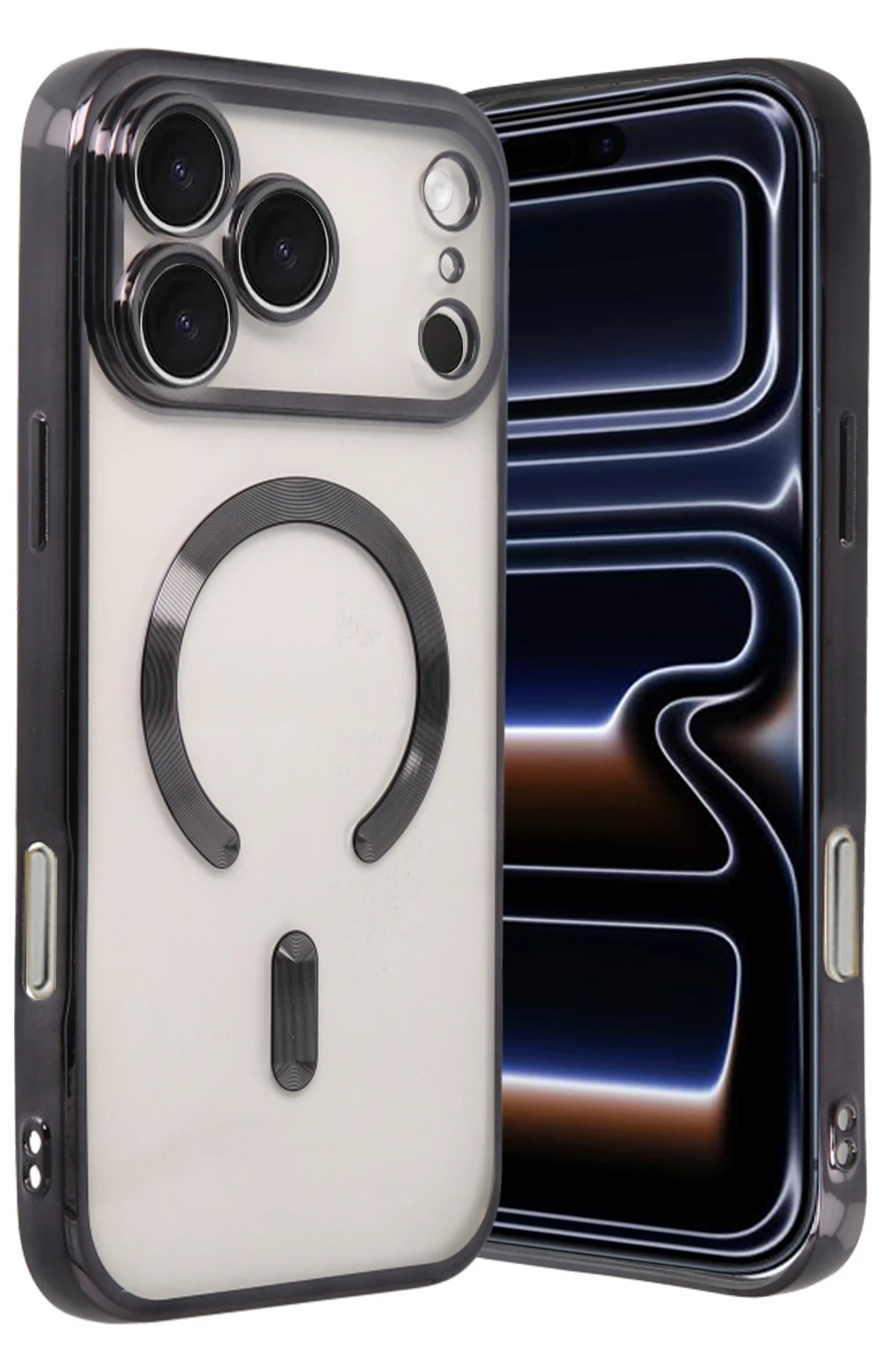 Apple iPhone 17 Pro Kross Magneticsafe Kapak - Siyah-(5796)