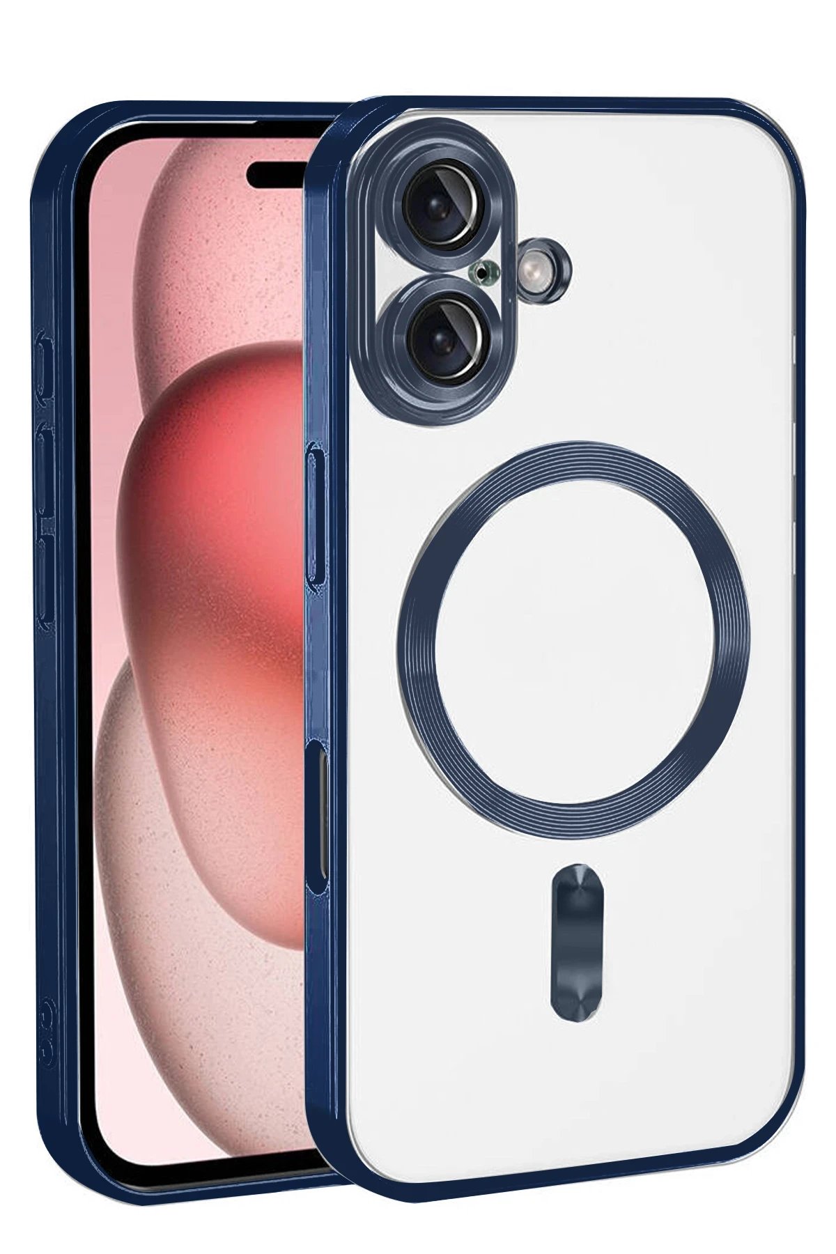 Apple iPhone 17 Kross Magneticsafe Kapak - Lacivert-(5796)