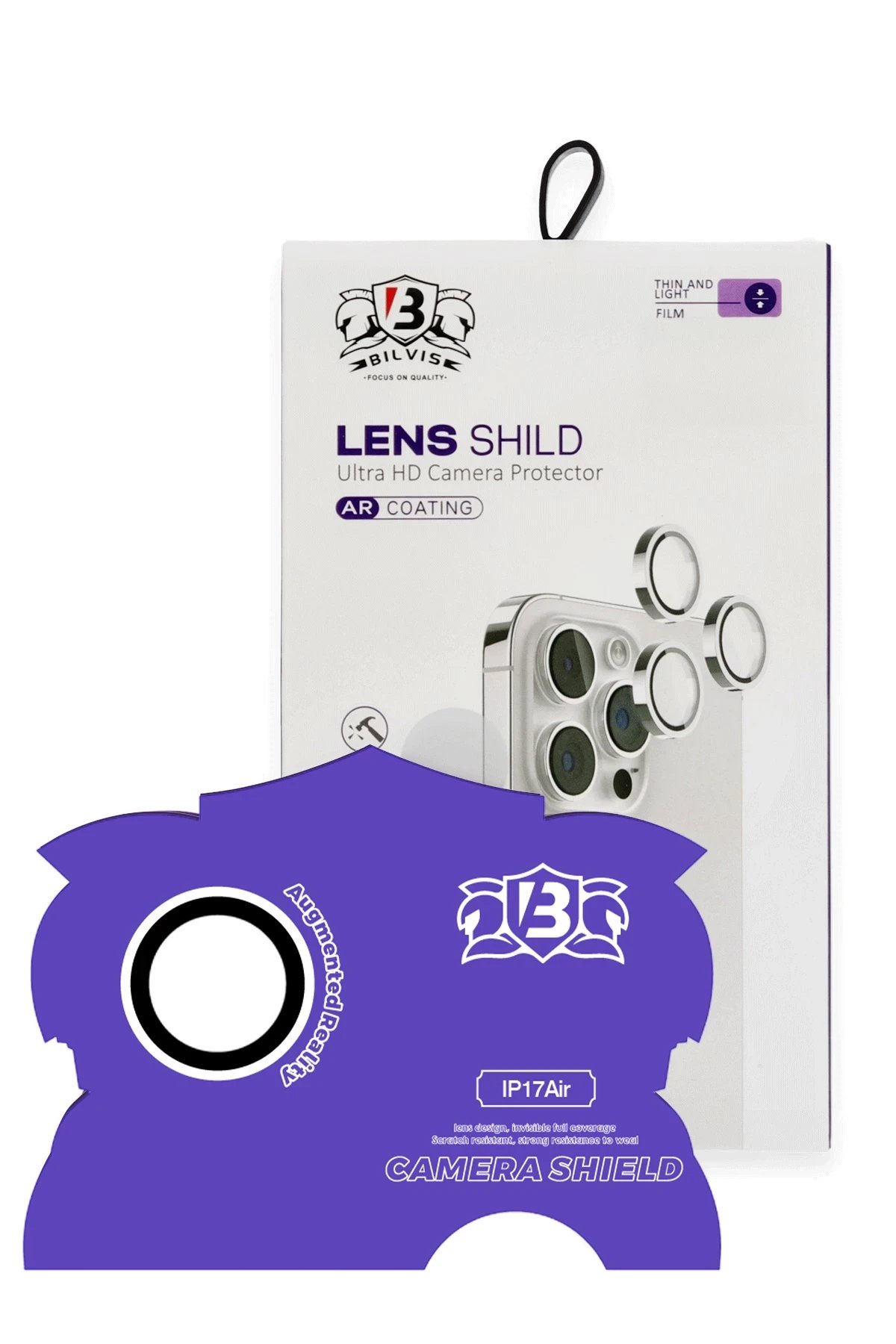 Apple iPhone 17 Air Bilvis Titan Kamera Lens - Gümüş-(5796)