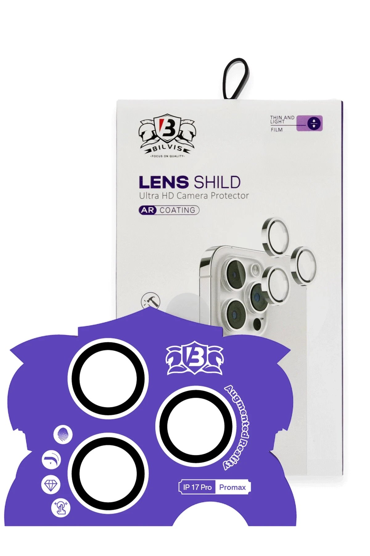 Apple iPhone 17 Pro Max Bilvis Titan Kamera Lens - Gümüş-(5796)