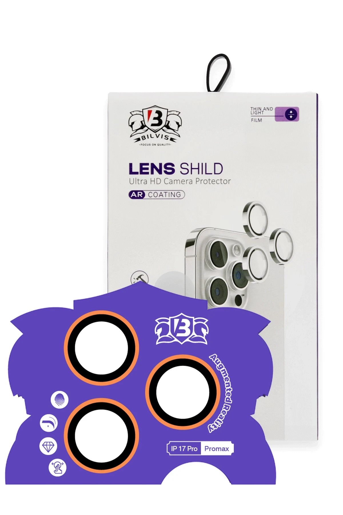 Apple iPhone 17 Pro Max Bilvis Titan Kamera Lens - Turuncu-(5796)