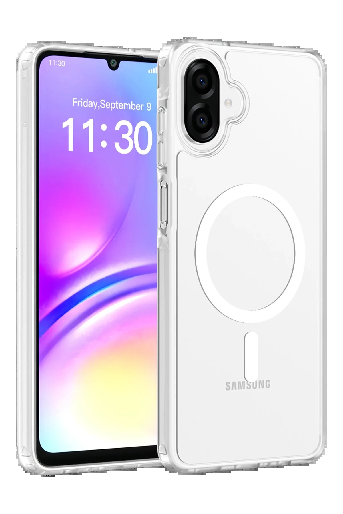 Samsung Galaxy A07 Jota Magsafe Kapak - Şeffaf-(5796)