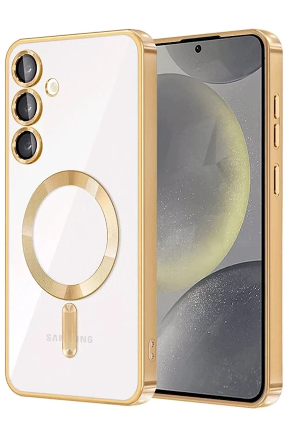 Samsung Galaxy A15 4G Kross Magneticsafe Kapak - Gold-(5796)