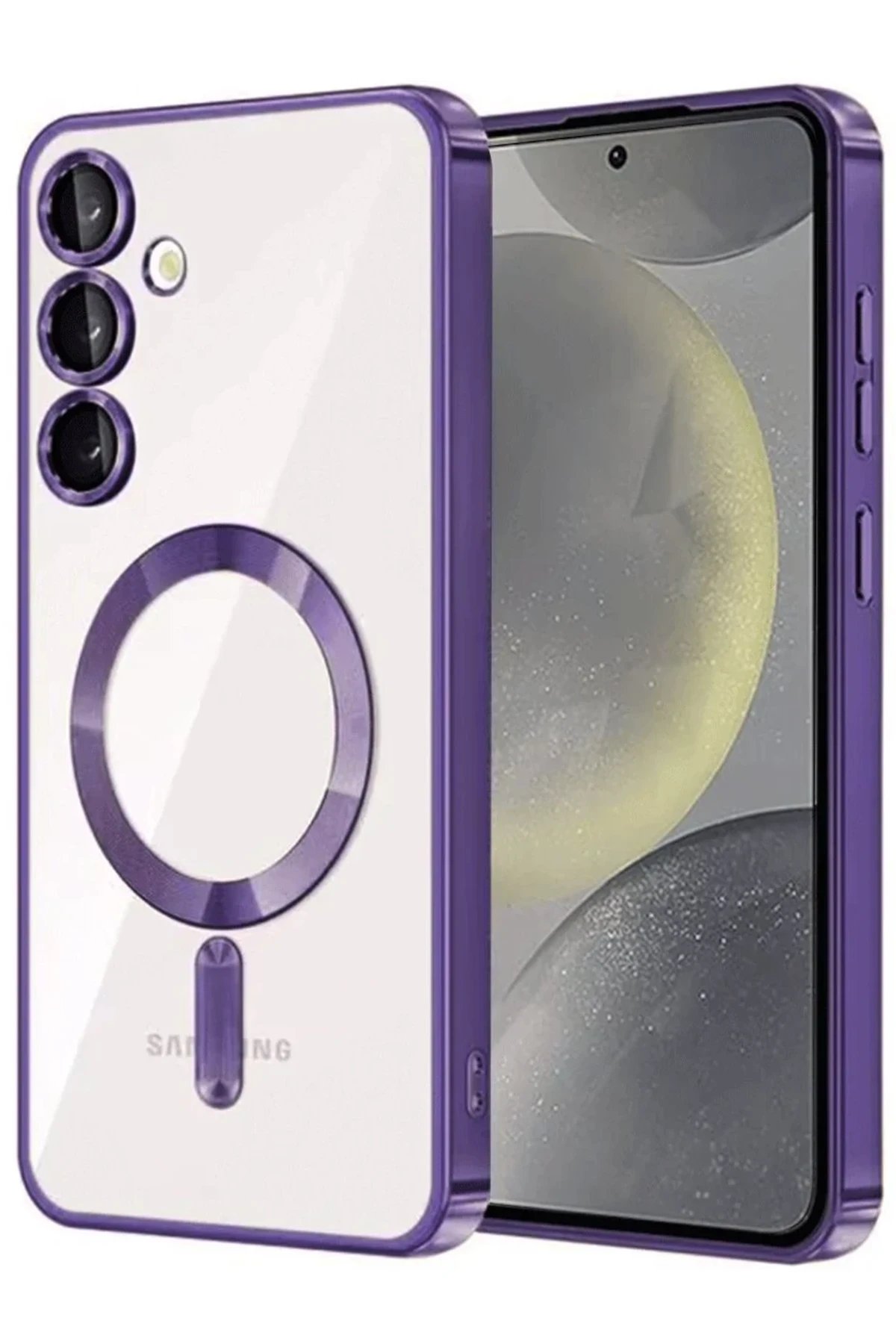 Samsung Galaxy A15 4G Kross Magneticsafe Kapak - Mor-(5796)