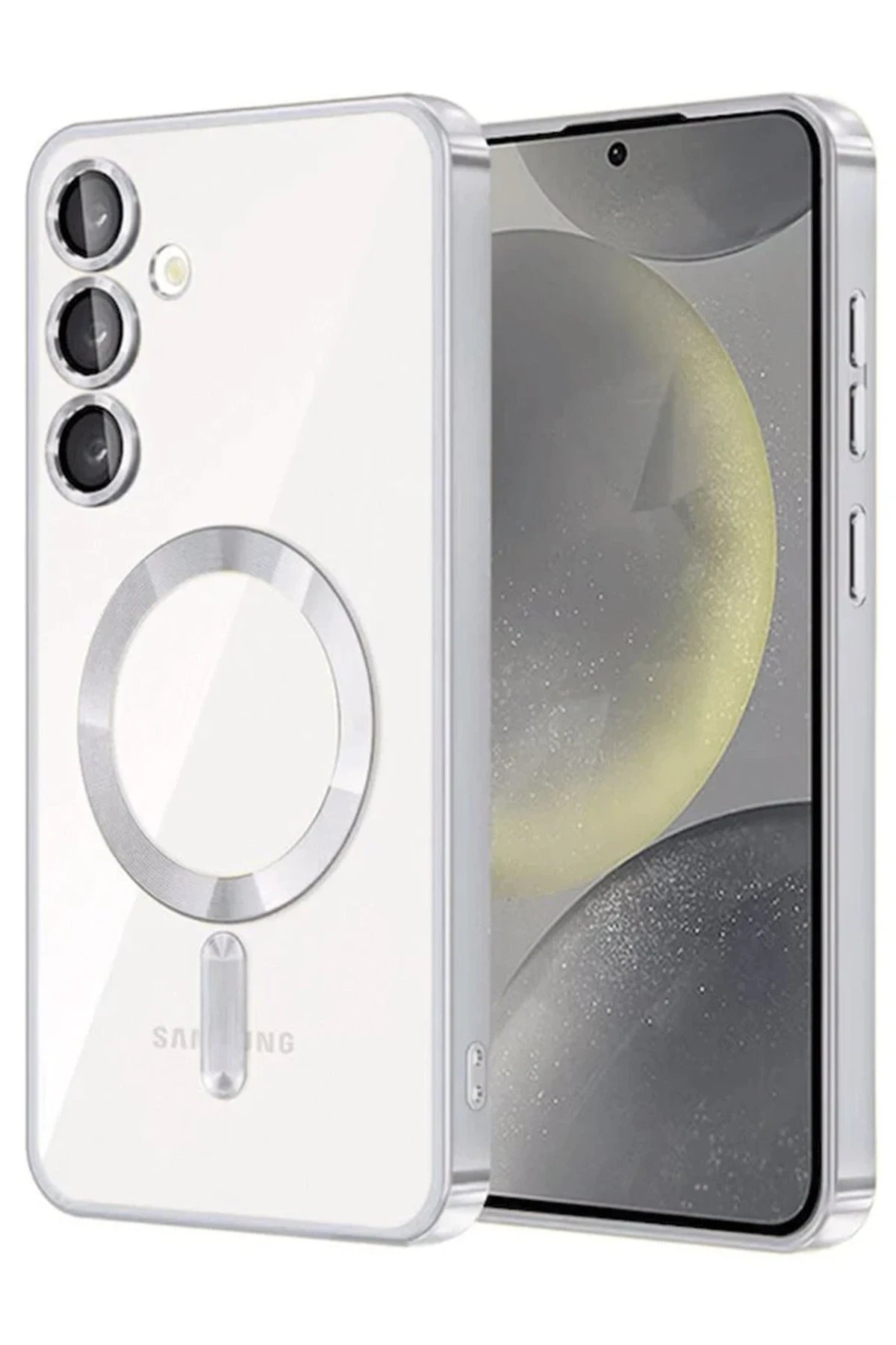 Samsung Galaxy A26 Kross Magneticsafe Kapak - Gümüş-(5796)