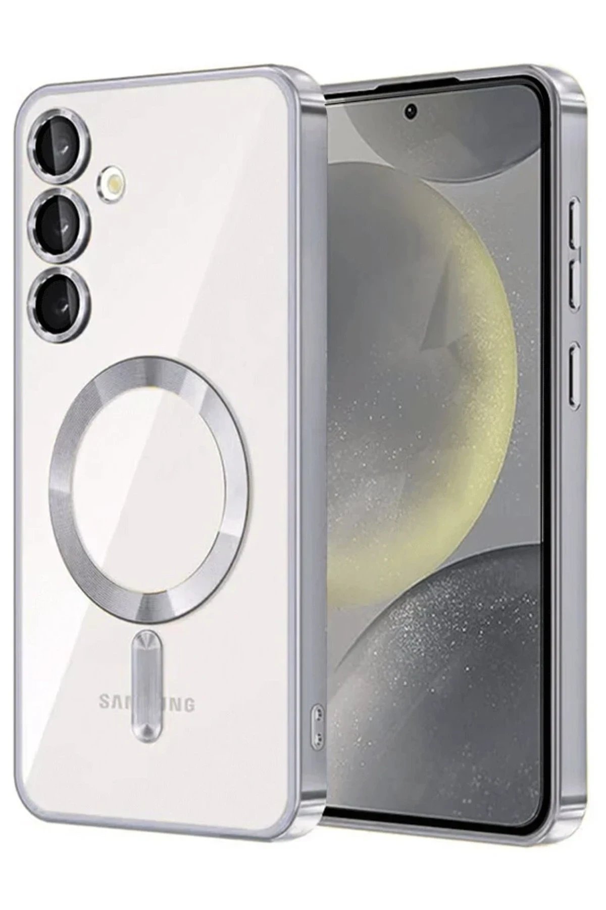 Samsung Galaxy A36 Kross Magneticsafe Kapak - Gümüş-(5796)