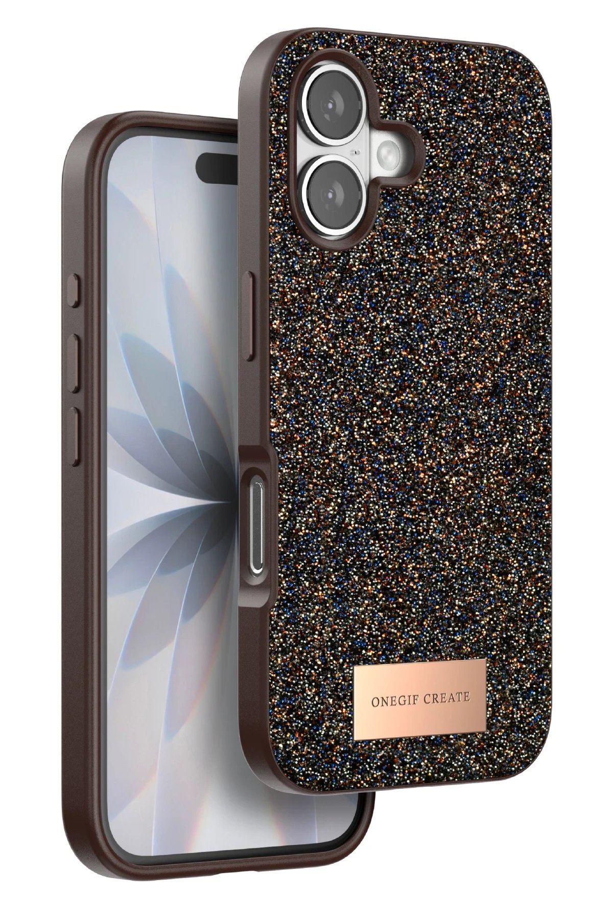 Apple iPhone 17 Bright Simli Kapak - Gold-(5796)