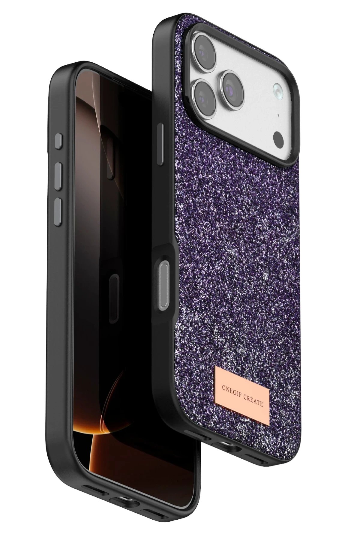 Apple iPhone 17 Pro Bright Simli Kapak - Derin Mor-(5796)