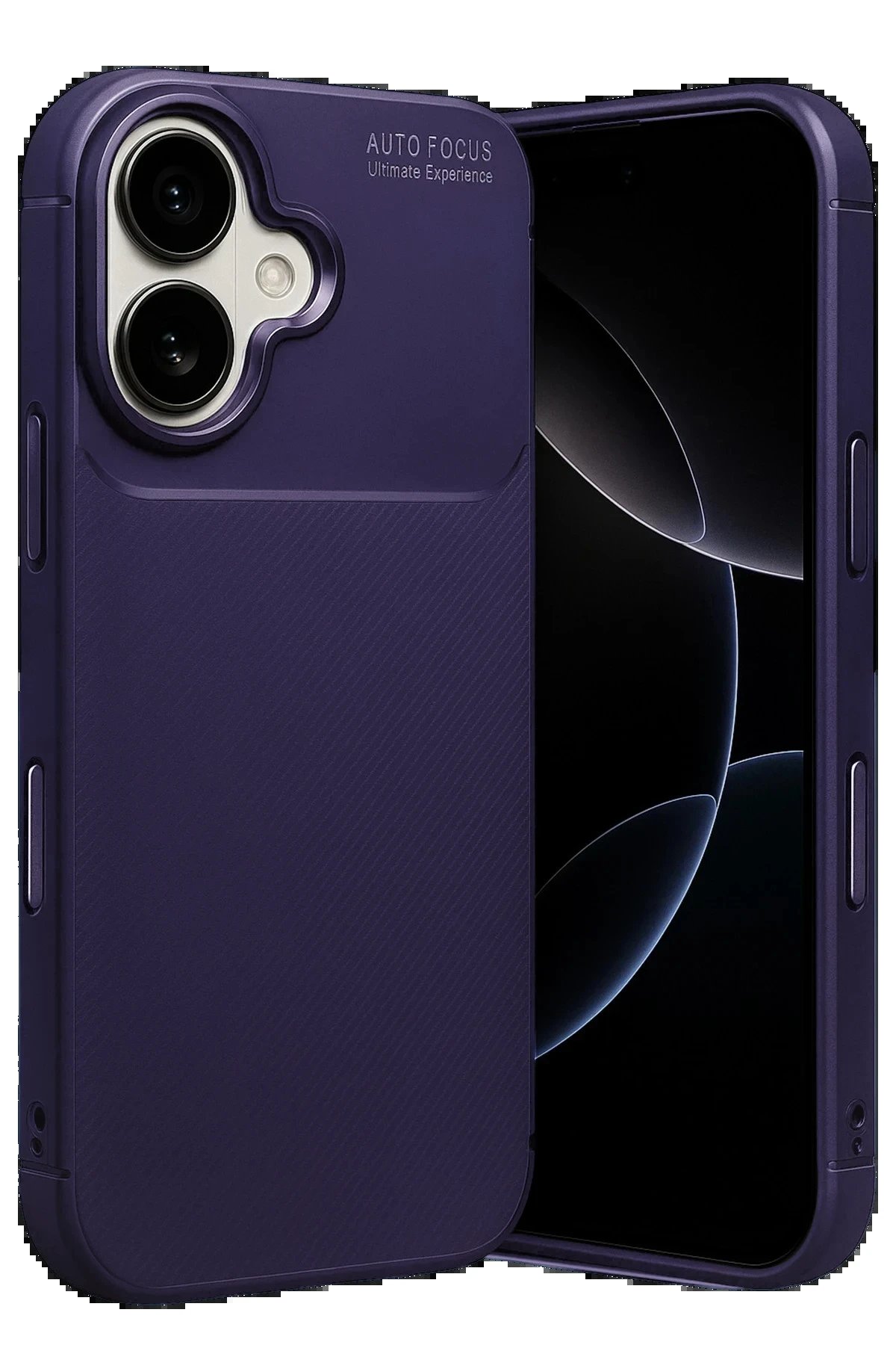 Apple iPhone 17 Auto Focus Karbon Kapak - Lacivert-(5796)