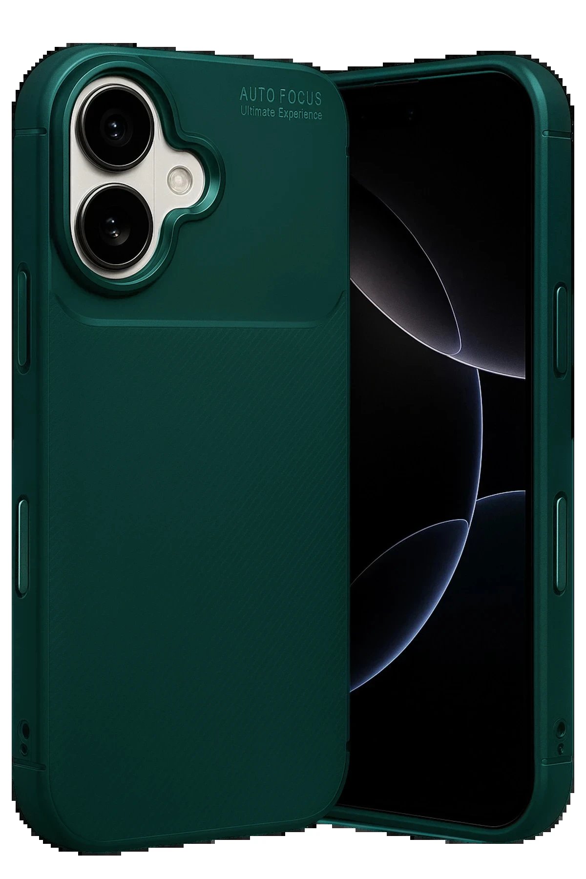 Apple iPhone 17 Auto Focus Karbon Kapak - Koyu Yeşil-(5796)