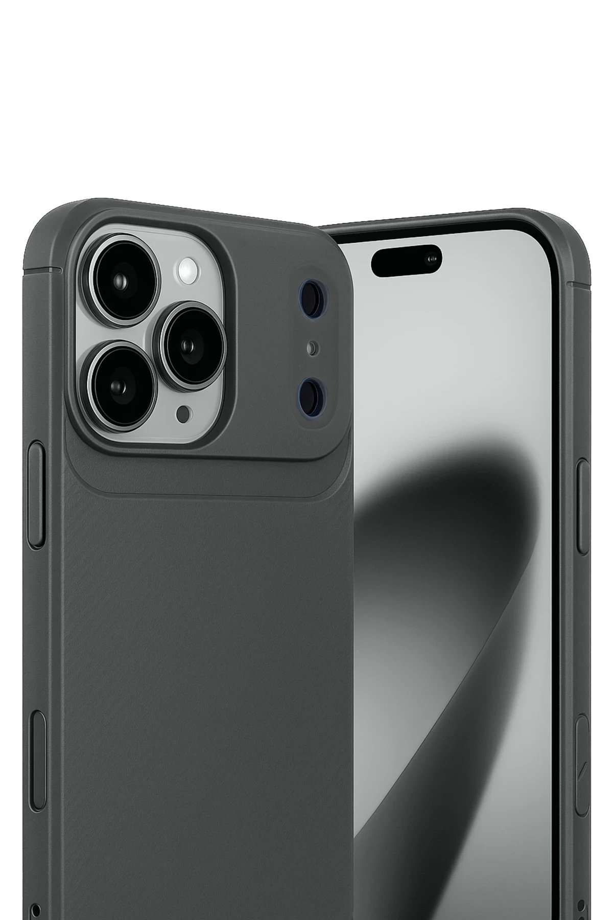 Apple iPhone 17 Pro Auto Focus Karbon Kapak - Gri-(5796)