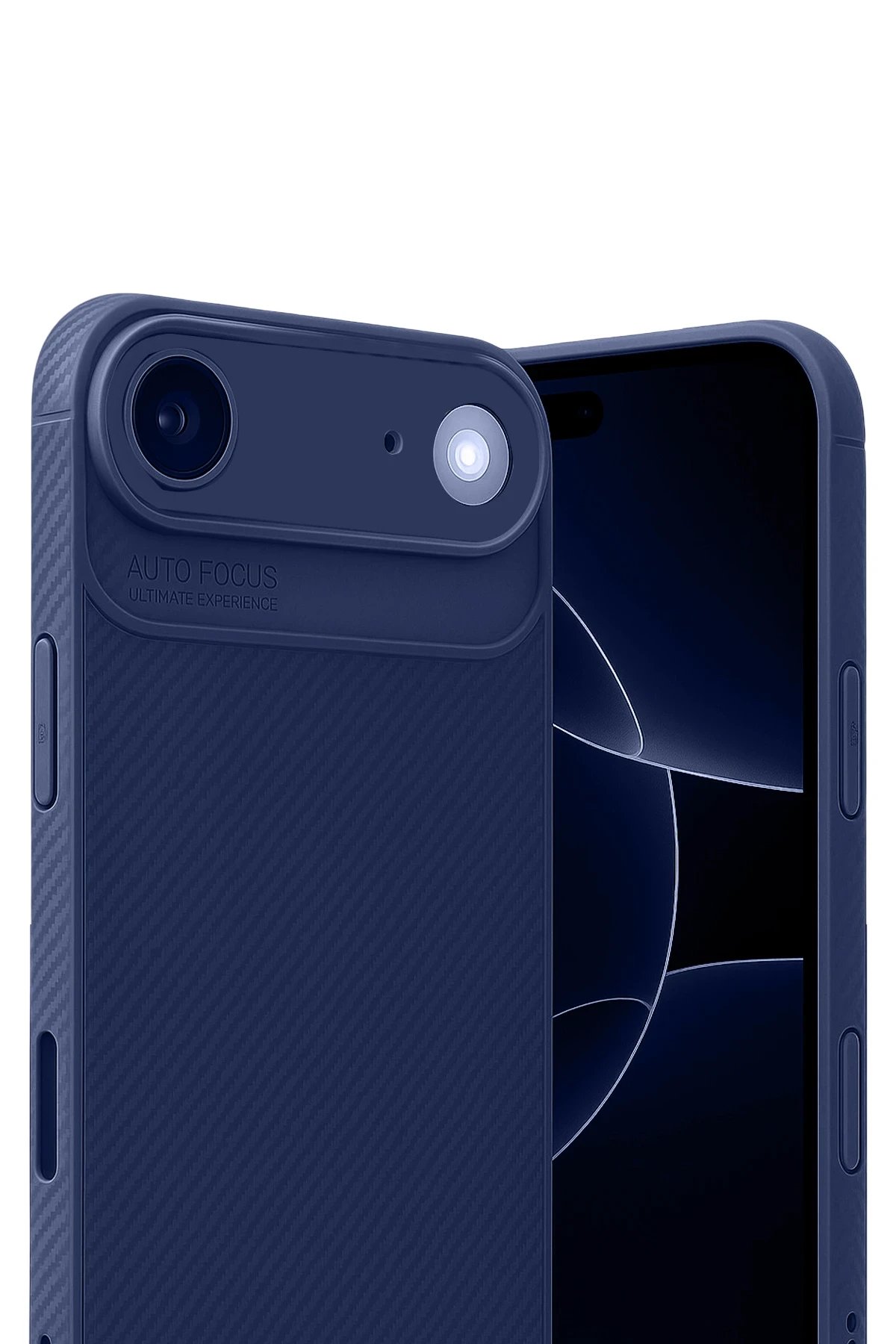 Apple iPhone 17 Air Auto Focus Karbon Kapak - Lacivert-(5796)