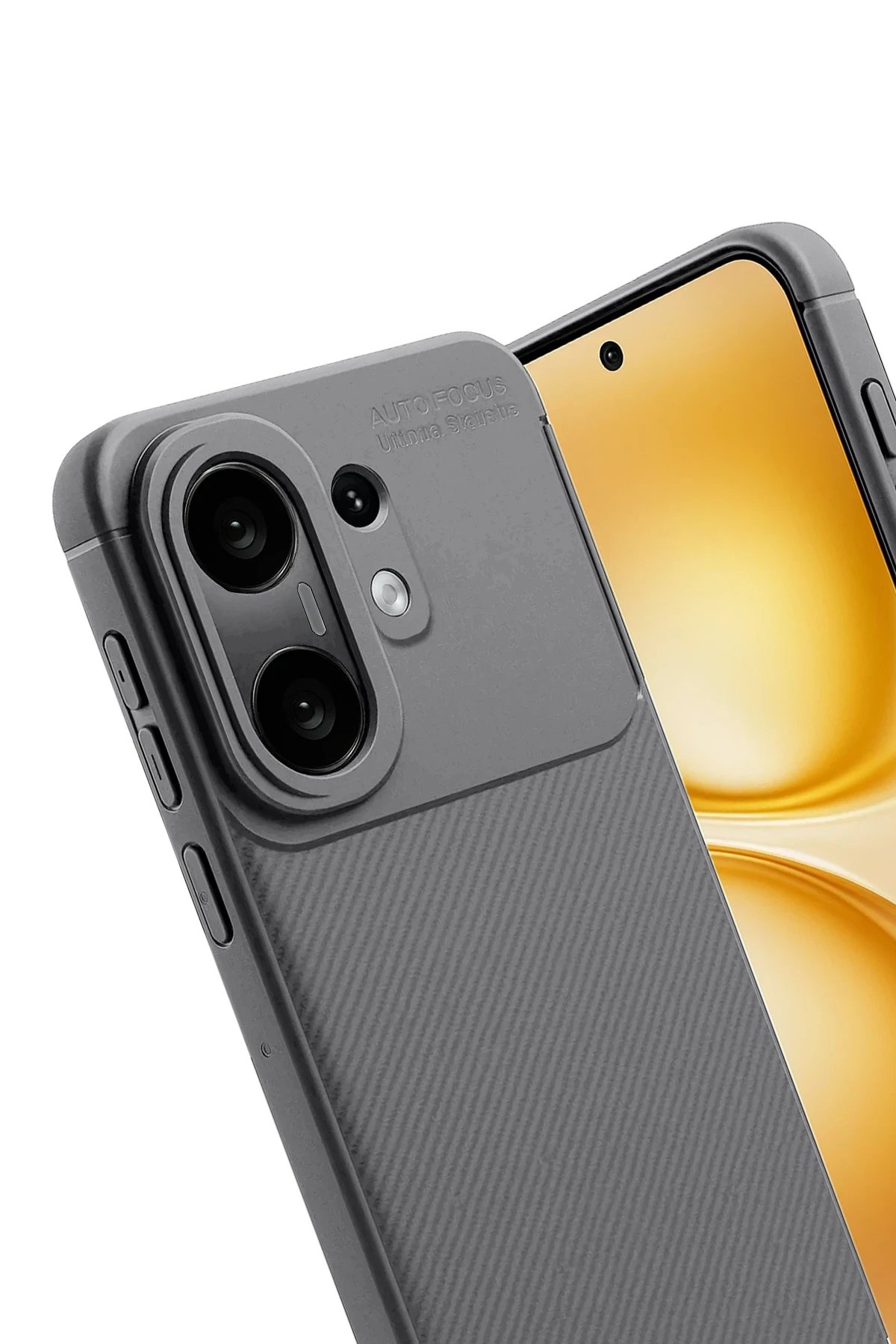 Vivo X200 FE Auto Focus Karbon Kapak -Gri-(5796)