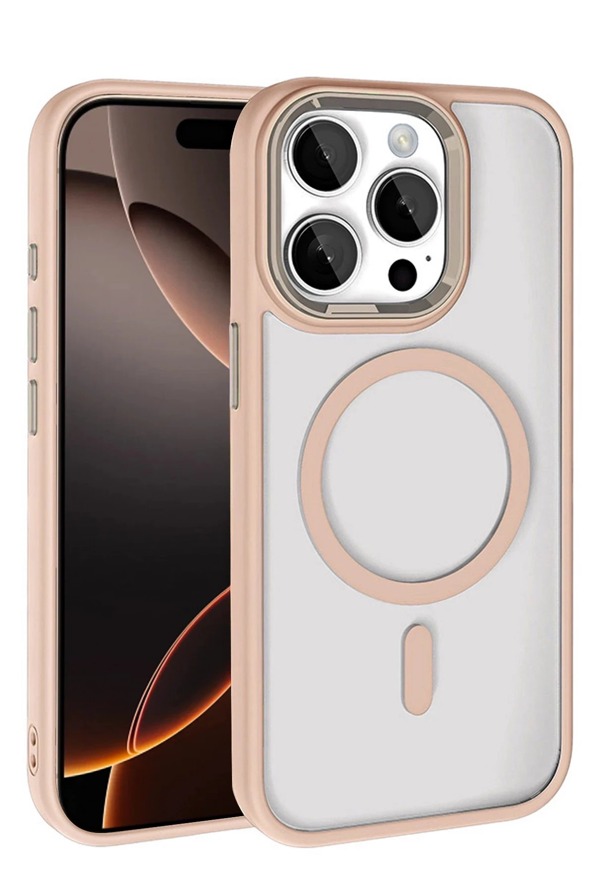 Apple iPhone 15 Pro Max Terea Magsafe Kapak - Gold-(5796)