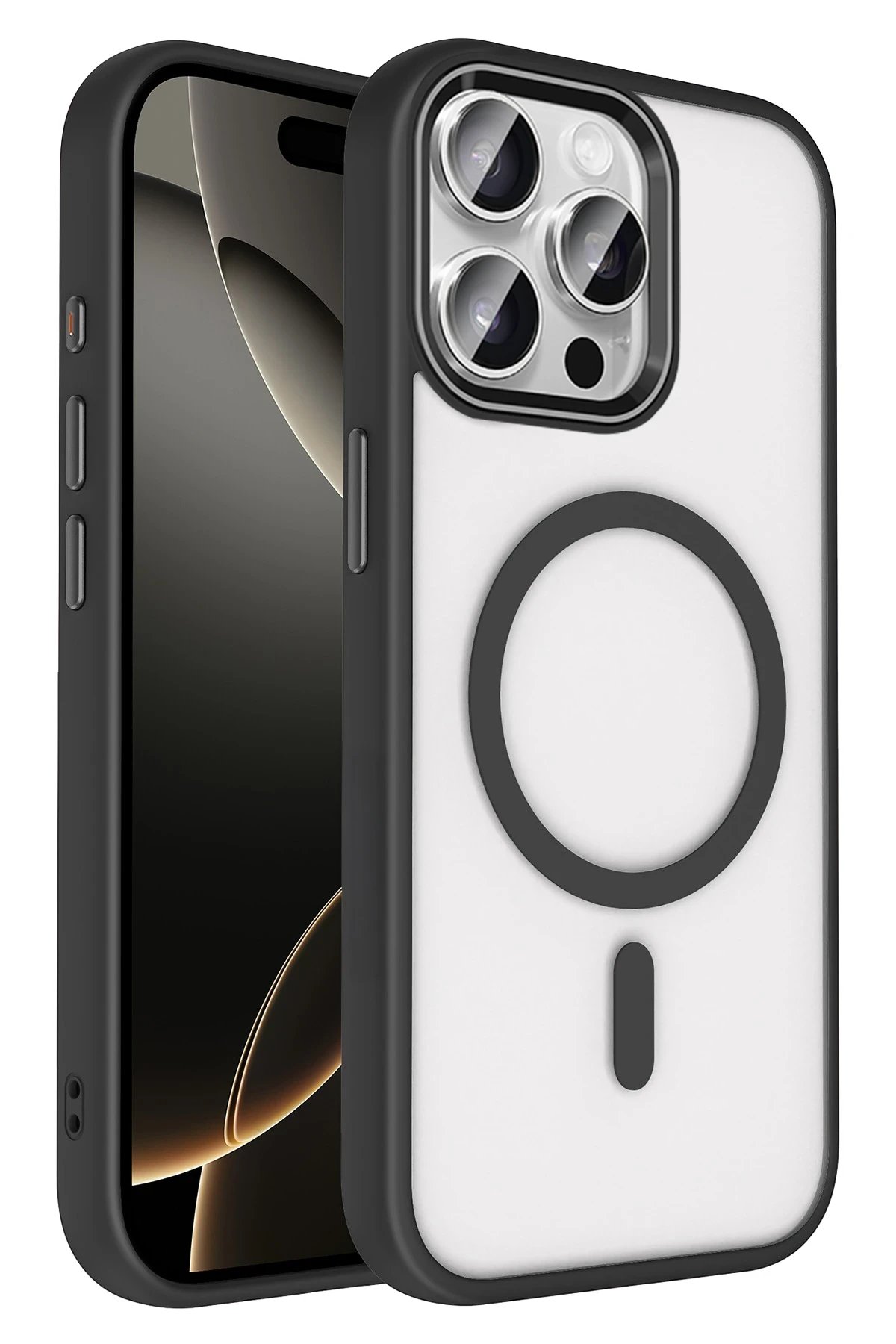 Apple iPhone 15 Pro Max Terea Magsafe Kapak - Siyah-(5796)