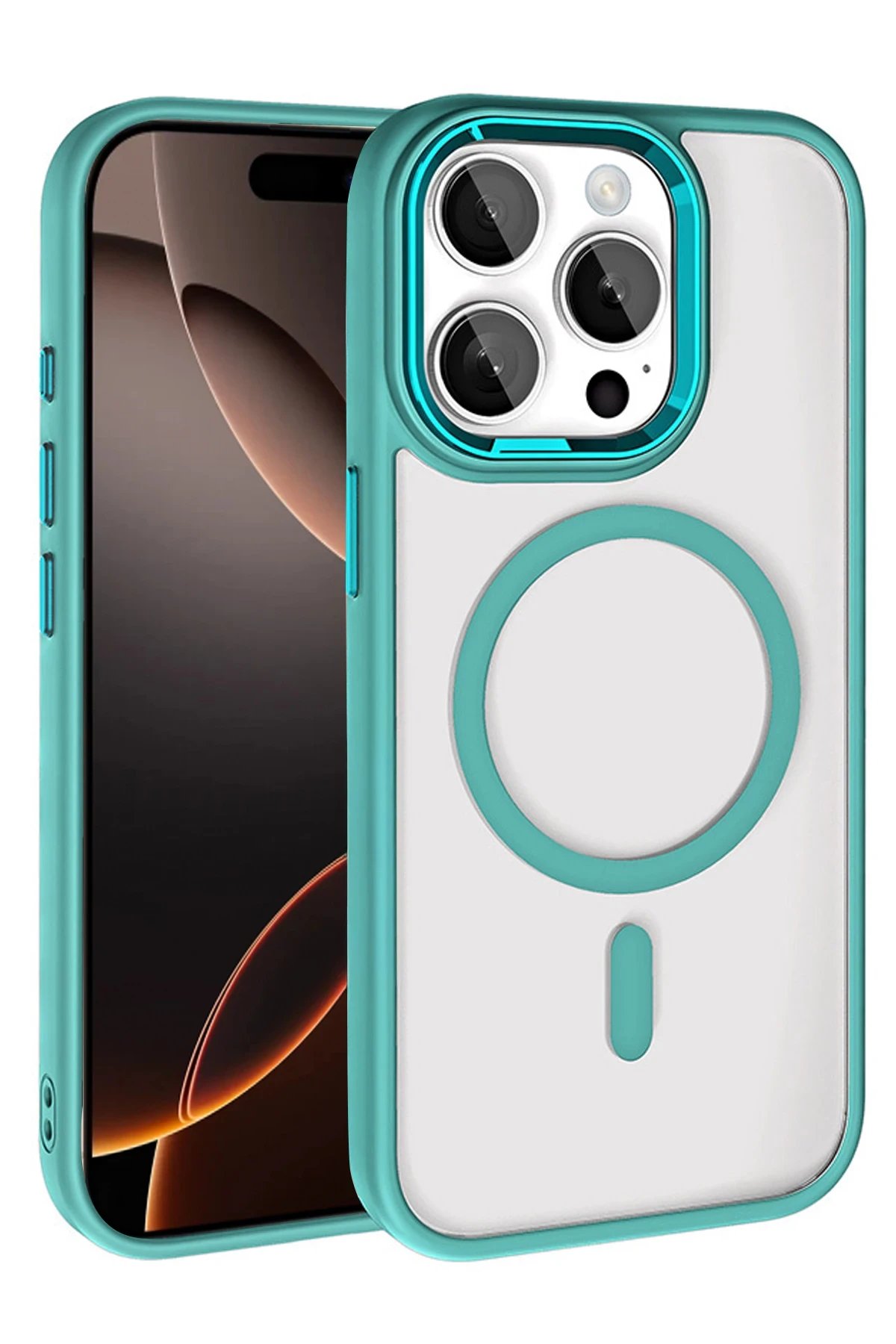 Apple iPhone 15 Pro Max Terea Magsafe Kapak - Yeşil-(5796)