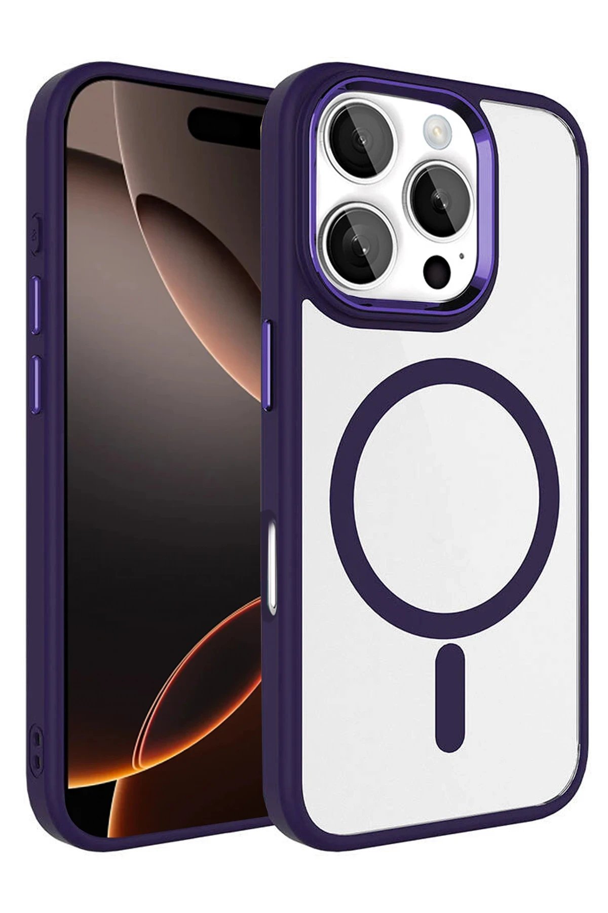 Apple iPhone 16 Pro Max Terea Magsafe Kapak - Derin Mor-(5796)