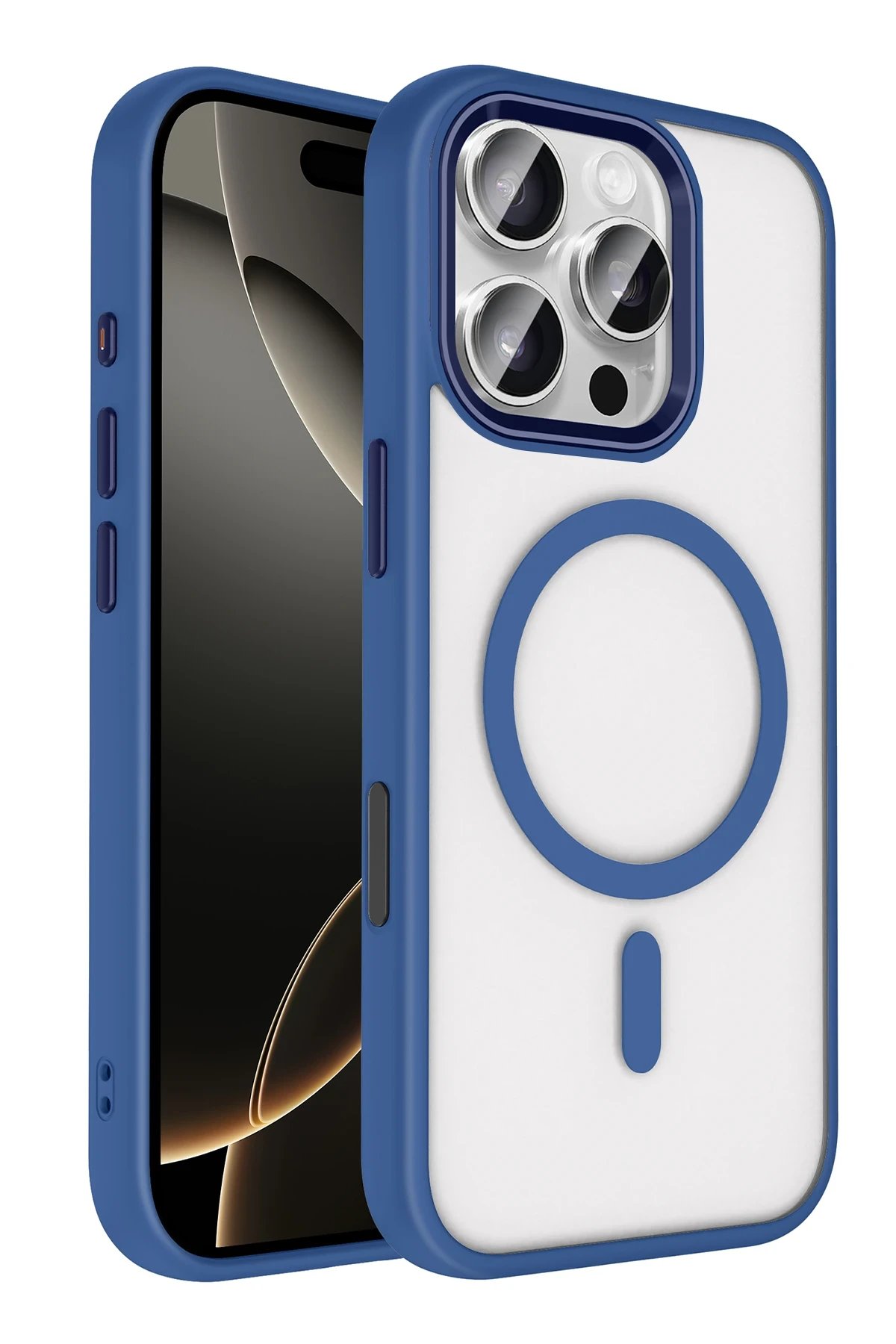 Apple iPhone 16 Pro Max Terea Magsafe Kapak - Lacivert-(5796)