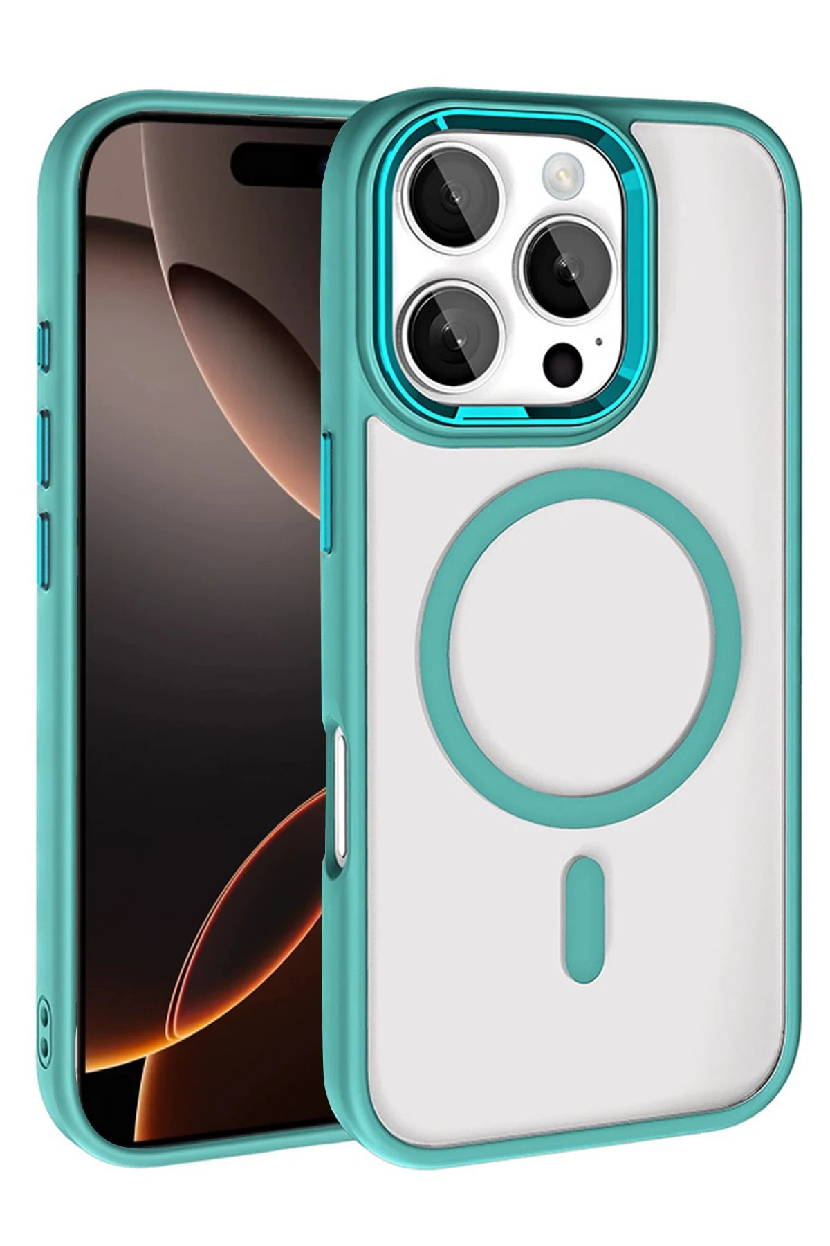 Apple iPhone 16 Pro Max Terea Magsafe Kapak - Yeşil-(5796)