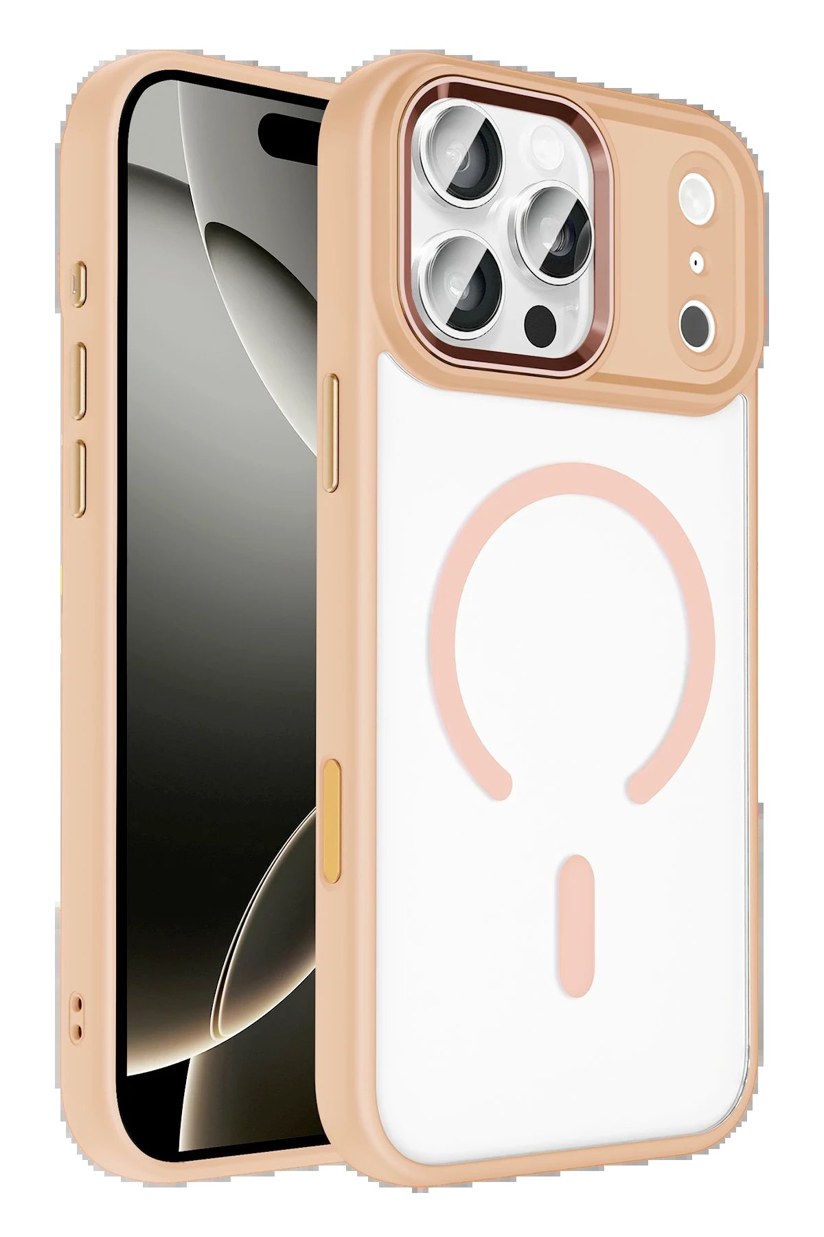 Apple iPhone 17 Pro Terea Magsafe Kapak - Pembe-(5796)