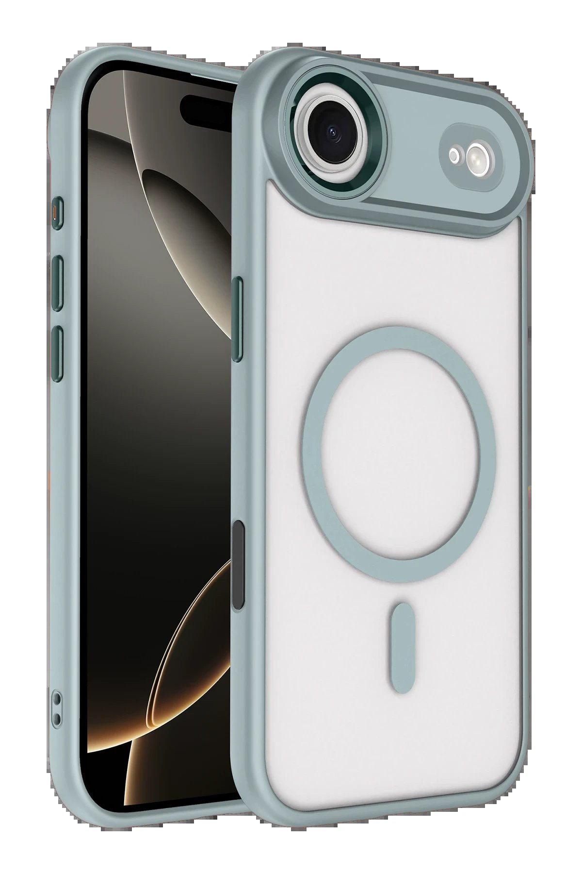 Apple iPhone 17 Air Terea Magsafe Kapak - Gri-(5796)