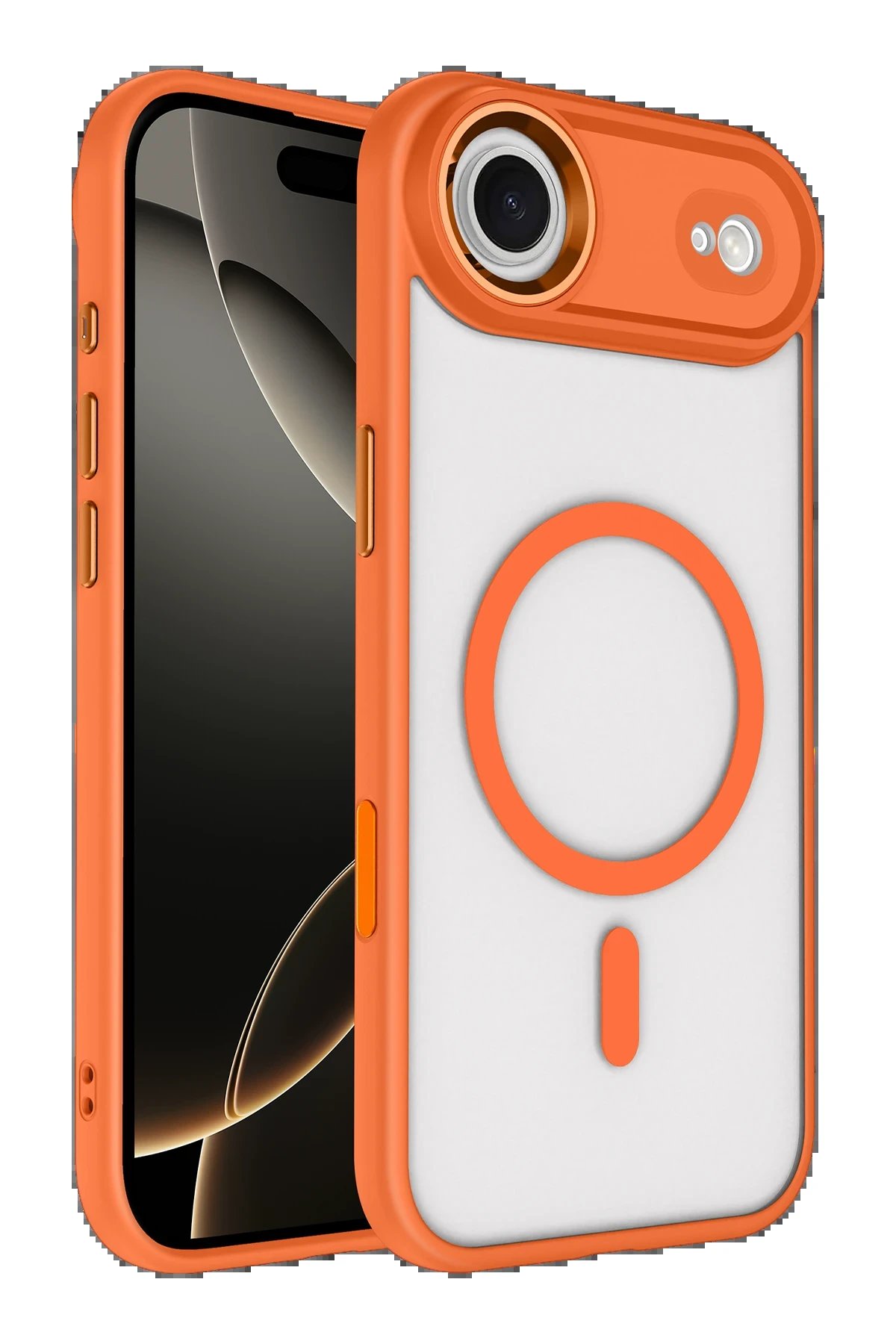 Apple iPhone 17 Air Terea Magsafe Kapak - Turuncu-(5796)