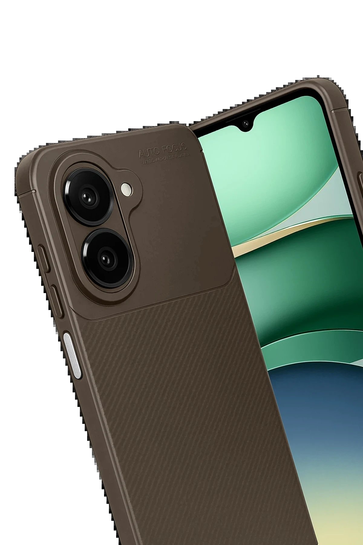 Xiaomi Redmi A5 4G Auto Focus Karbon Kapak - Kahverengi-(5796)