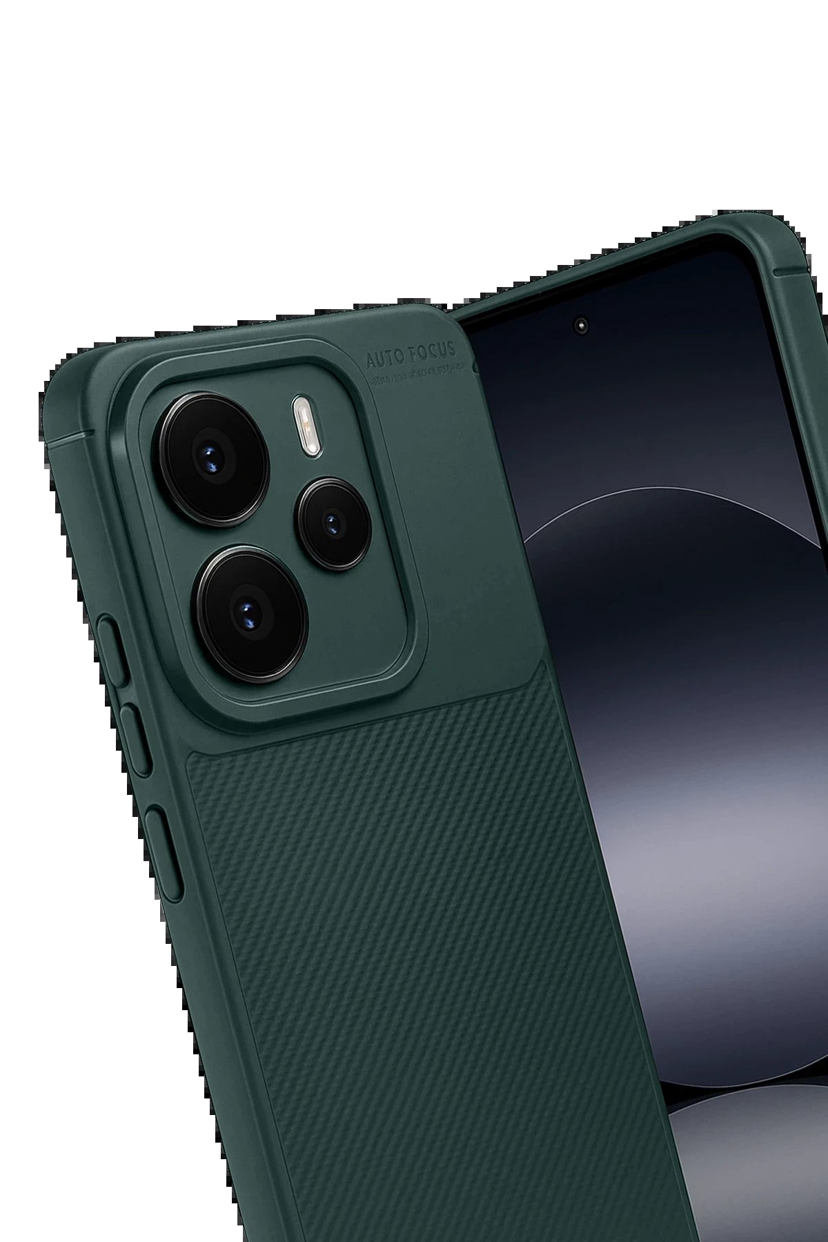 Xiaomi Note 14 5G Auto Focus Karbon Kapak - Koyu Yeşil-(5796)