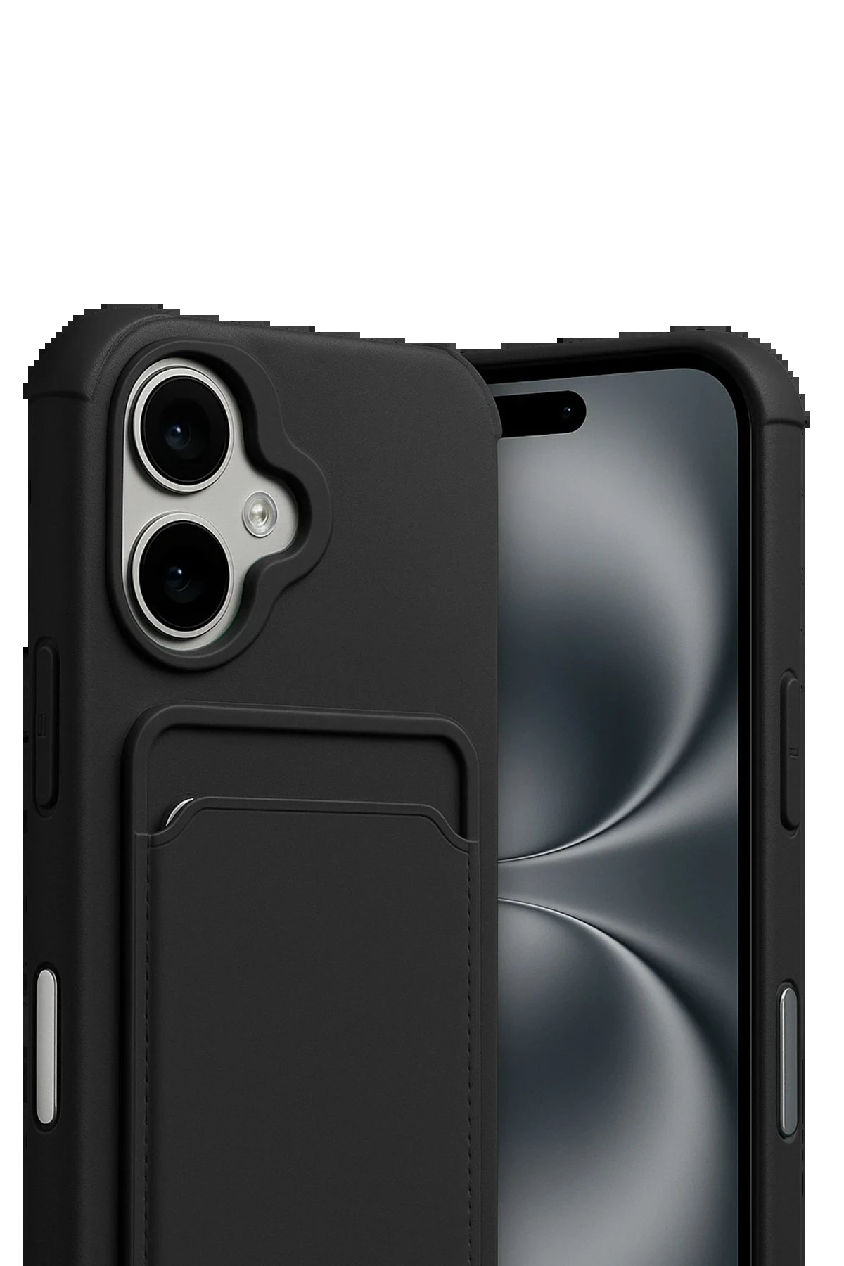 Apple iPhone 17 Kelvin Kartvizitli Silikon - Siyah-(5796)