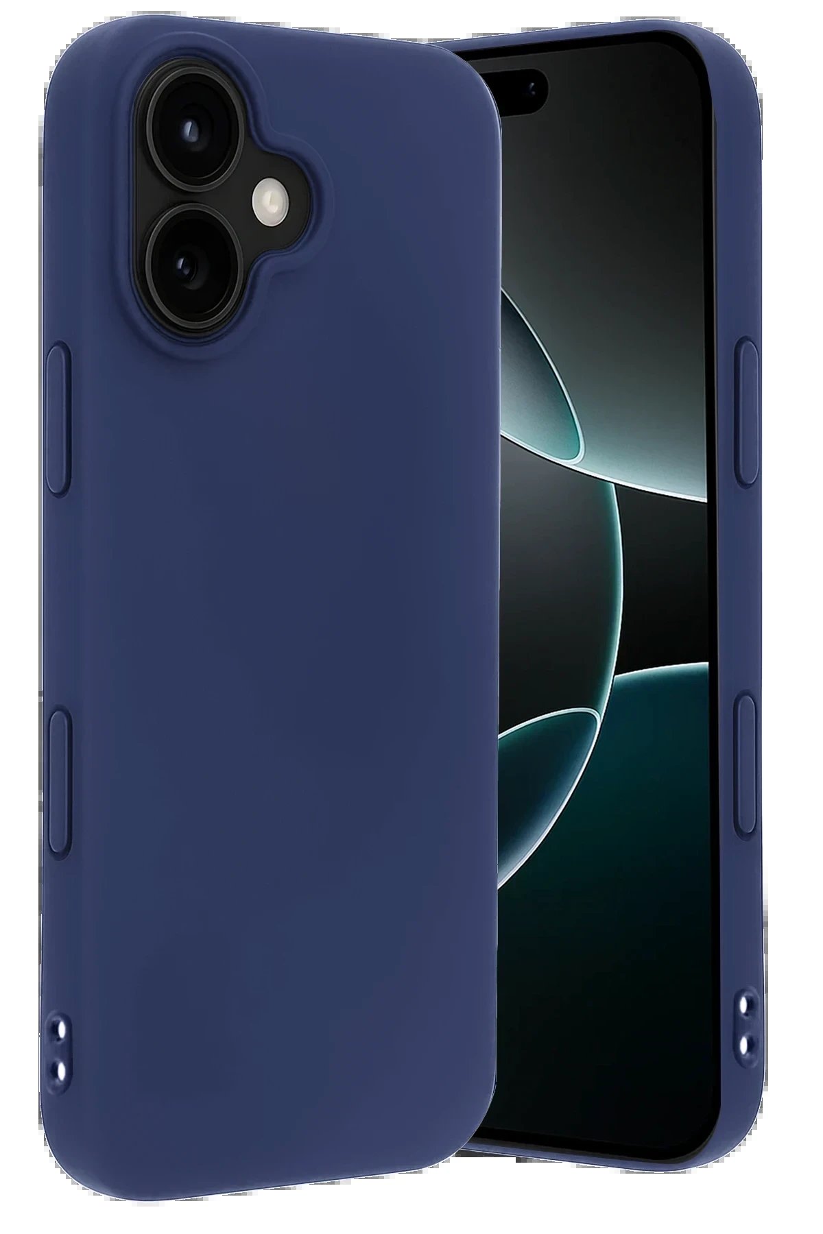 Apple iPhone 17 Nano içi Kadife Silikon - Lacivert-(5796)